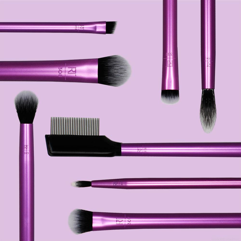 Kit de Pincéis para Maquiagem Real Techniques Everyday Eye Essentials Roxo Kit de Pincéis para Maquiagem Real Techniques Everyday Eye Essentials Roxo