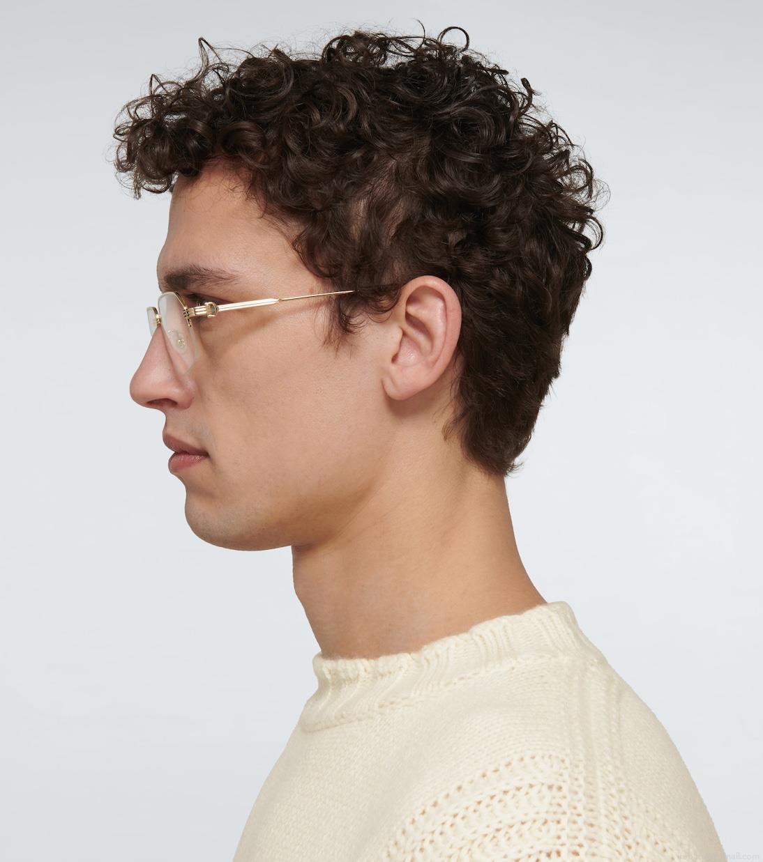 Cartier Eyewear CollectionHalf-rimmed metal glasses Cartier Eyewear CollectionHalf-rimmed metal glasses
