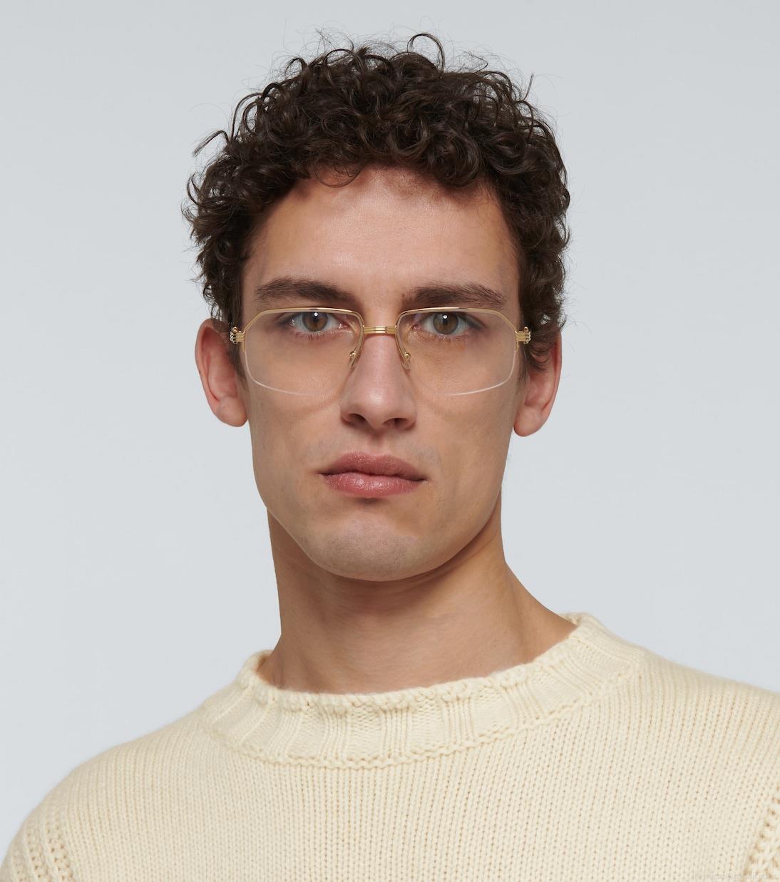 Cartier Eyewear CollectionHalf-rimmed metal glasses Cartier Eyewear CollectionHalf-rimmed metal glasses