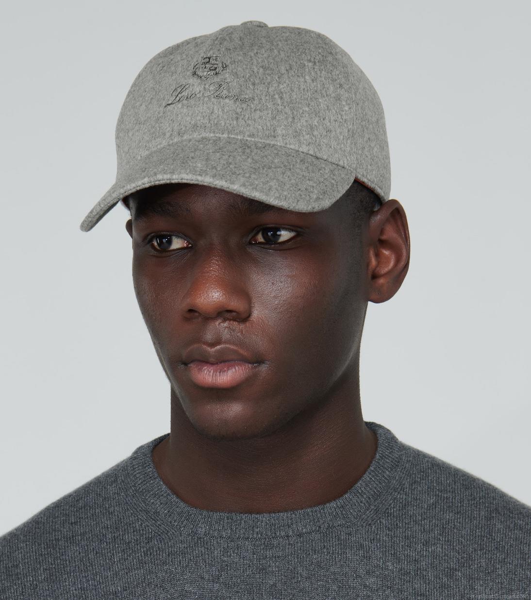 Loro PianaLogo cashmere baseball cap Loro PianaLogo cashmere baseball cap