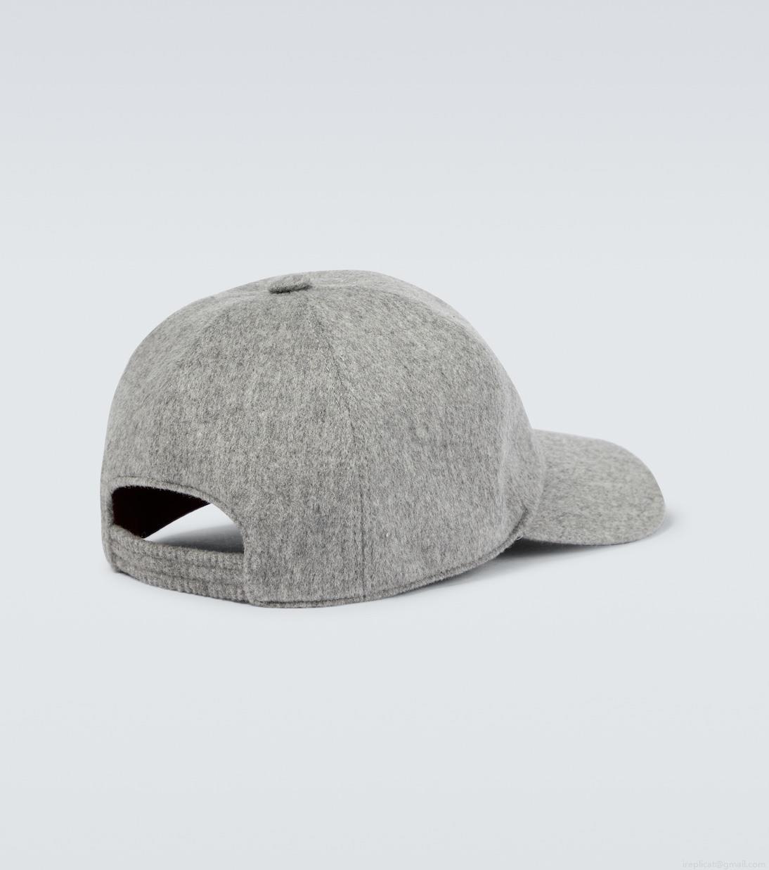 Loro PianaLogo cashmere baseball cap Loro PianaLogo cashmere baseball cap