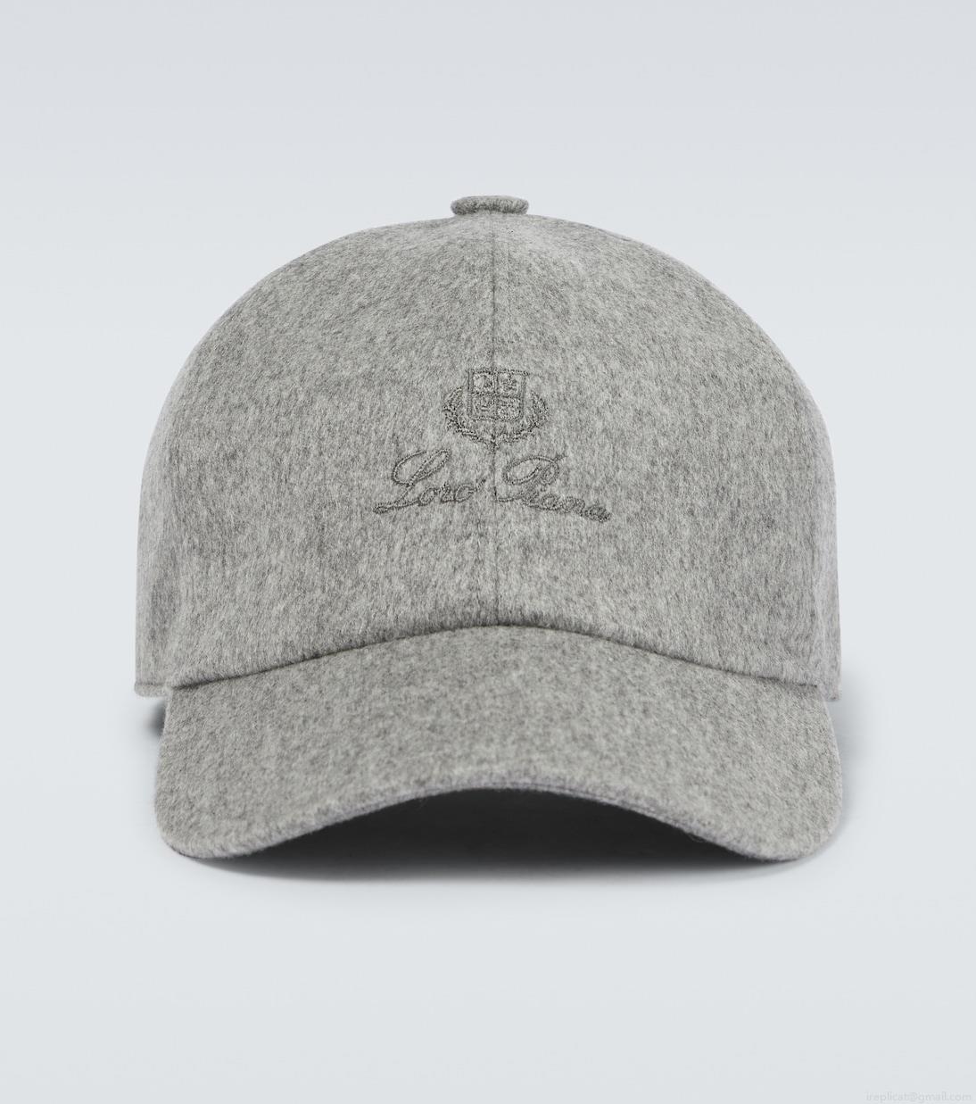 Loro PianaLogo cashmere baseball cap Loro PianaLogo cashmere baseball cap