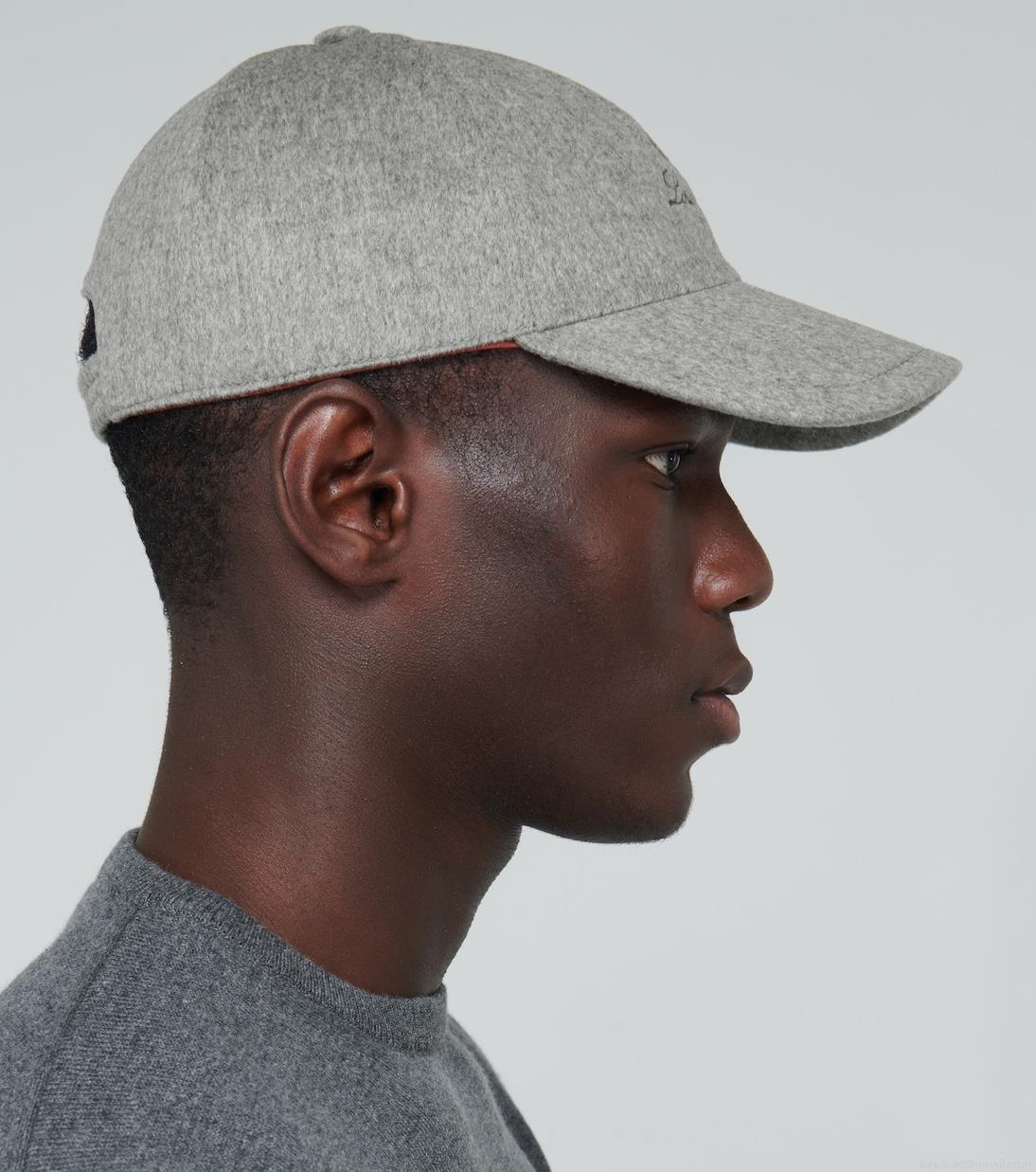 Loro PianaLogo cashmere baseball cap Loro PianaLogo cashmere baseball cap