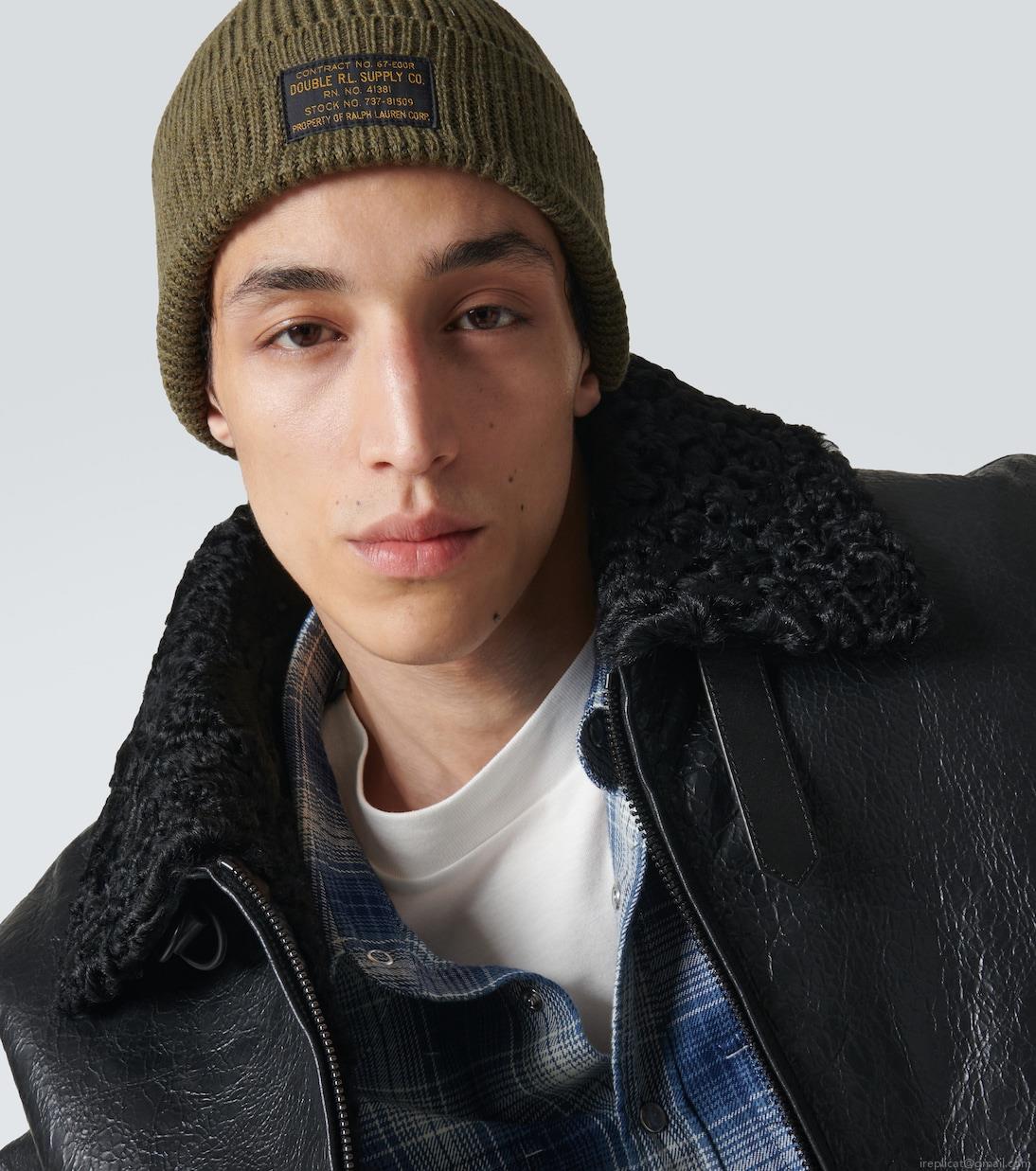 RRLKnitted stretch-cotton watch cap RRLKnitted stretch-cotton watch cap