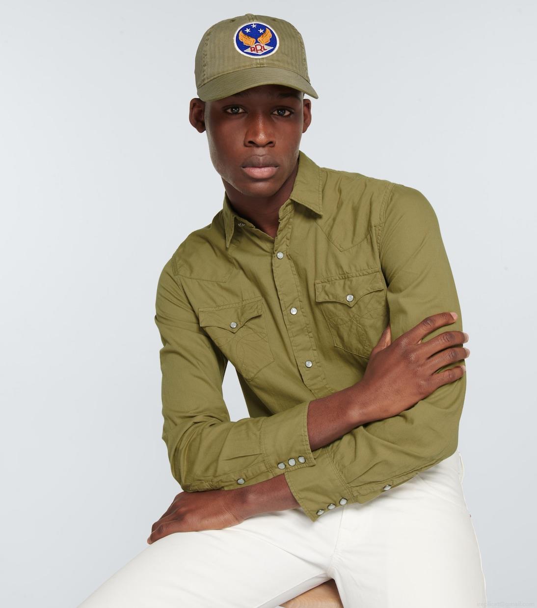 RRLEmbroidered cotton cap RRLEmbroidered cotton cap