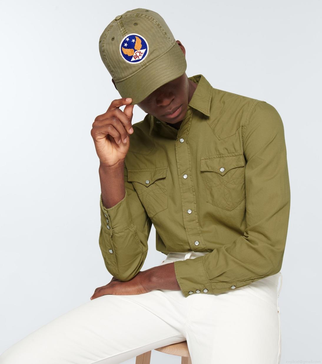 RRLEmbroidered cotton cap RRLEmbroidered cotton cap