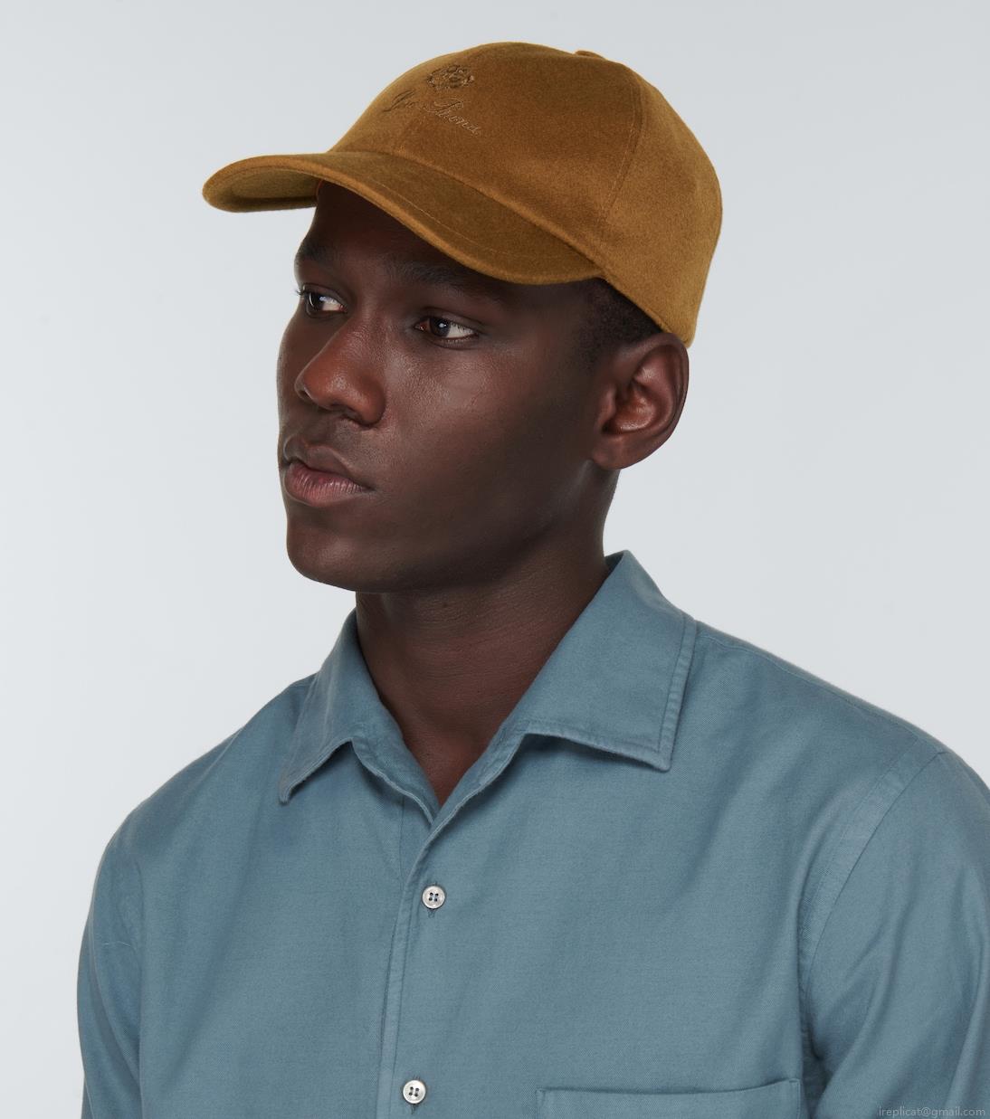 Loro PianaLogo cashmere baseball cap Loro PianaLogo cashmere baseball cap