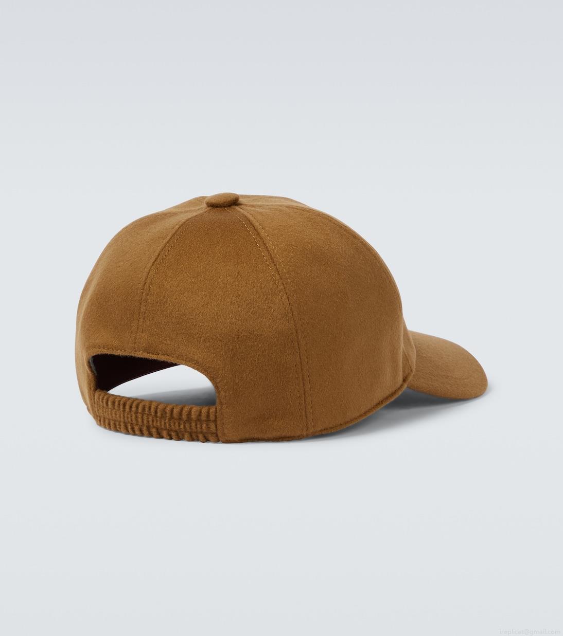 Loro PianaLogo cashmere baseball cap Loro PianaLogo cashmere baseball cap