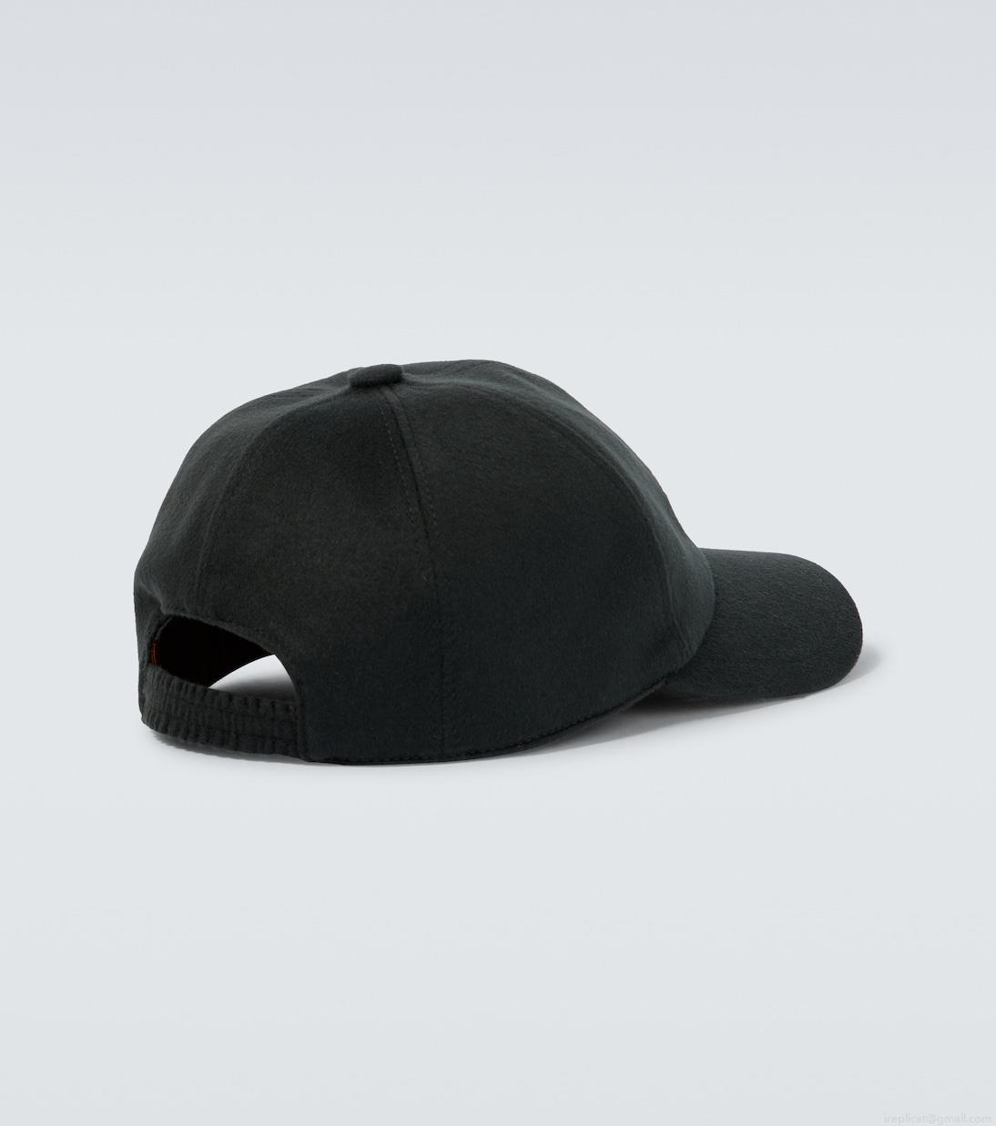 Loro PianaLogo cashmere baseball cap Loro PianaLogo cashmere baseball cap