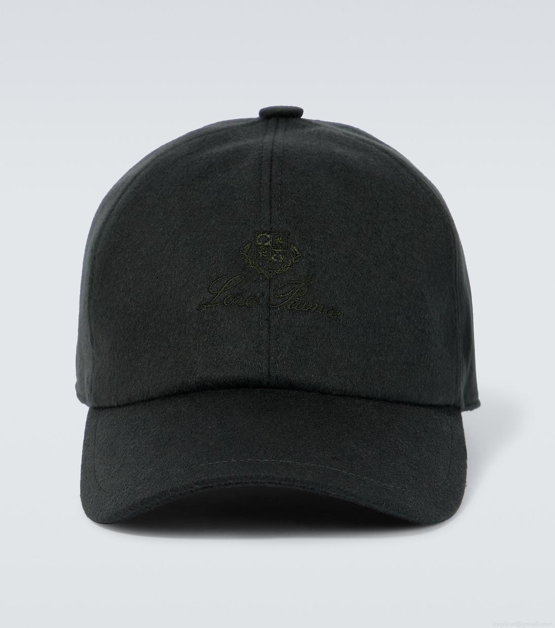 Loro PianaLogo cashmere baseball cap Loro PianaLogo cashmere baseball cap