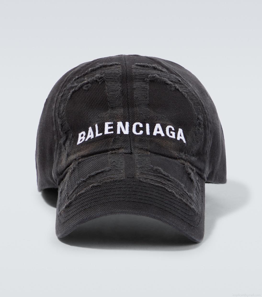 BalenciagaDistressed cotton baseball cap BalenciagaDistressed cotton baseball cap