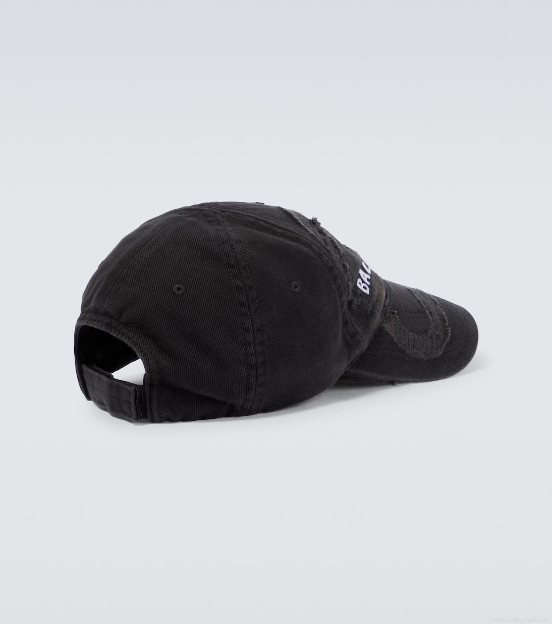 BalenciagaDistressed cotton baseball cap BalenciagaDistressed cotton baseball cap