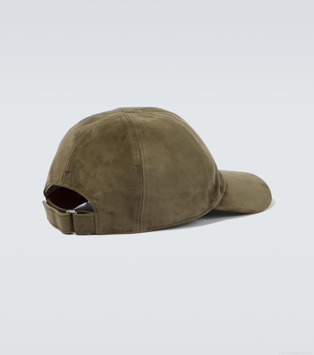 Loro PianaLogo suede baseball cap Loro PianaLogo suede baseball cap