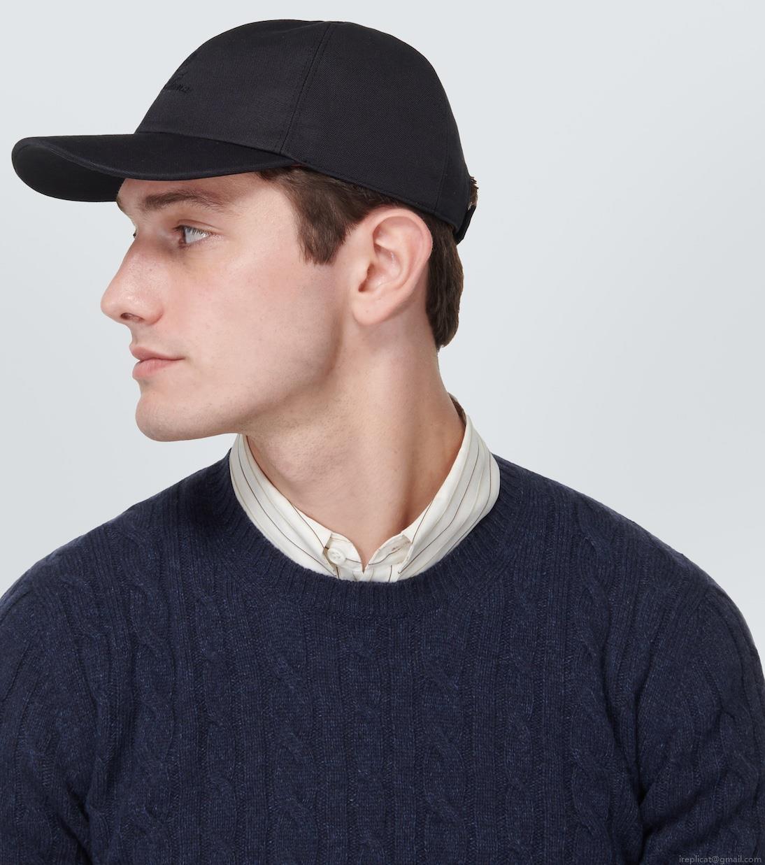Loro PianaLogo cotton and linen baseball cap Loro PianaLogo cotton and linen baseball cap