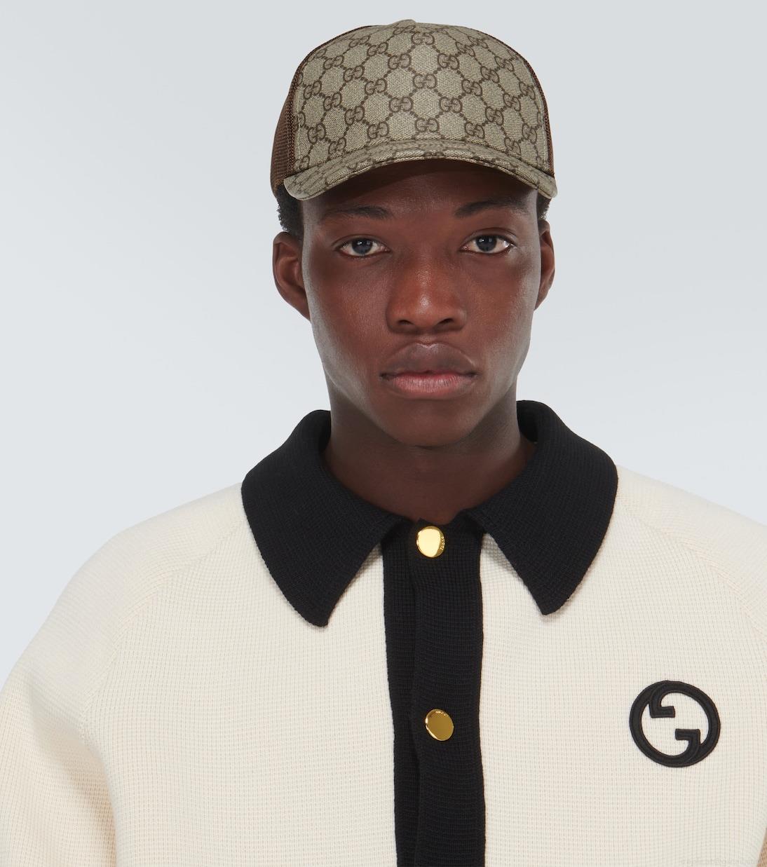 GucciGG Supreme canvas and mesh baseball cap GucciGG Supreme canvas and mesh baseball cap