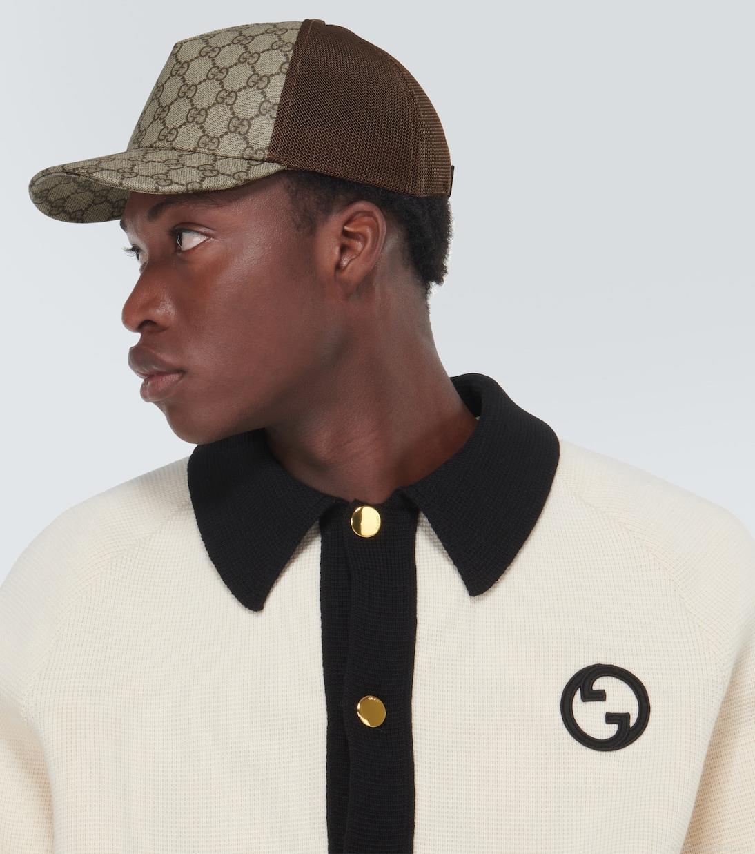 GucciGG Supreme canvas and mesh baseball cap GucciGG Supreme canvas and mesh baseball cap