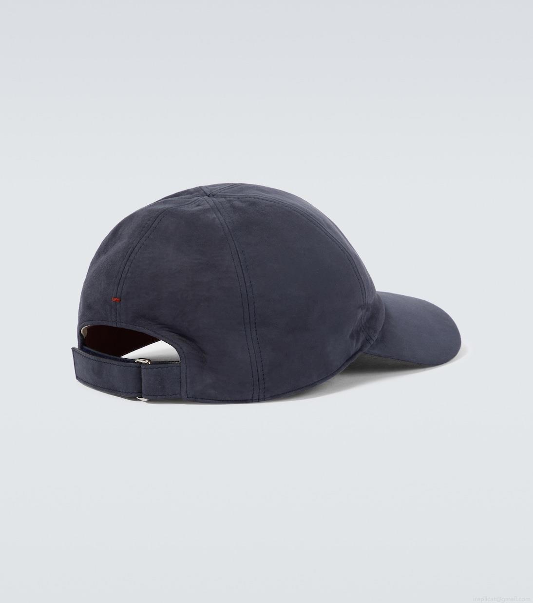 Loro PianaLogo suede baseball cap Loro PianaLogo suede baseball cap