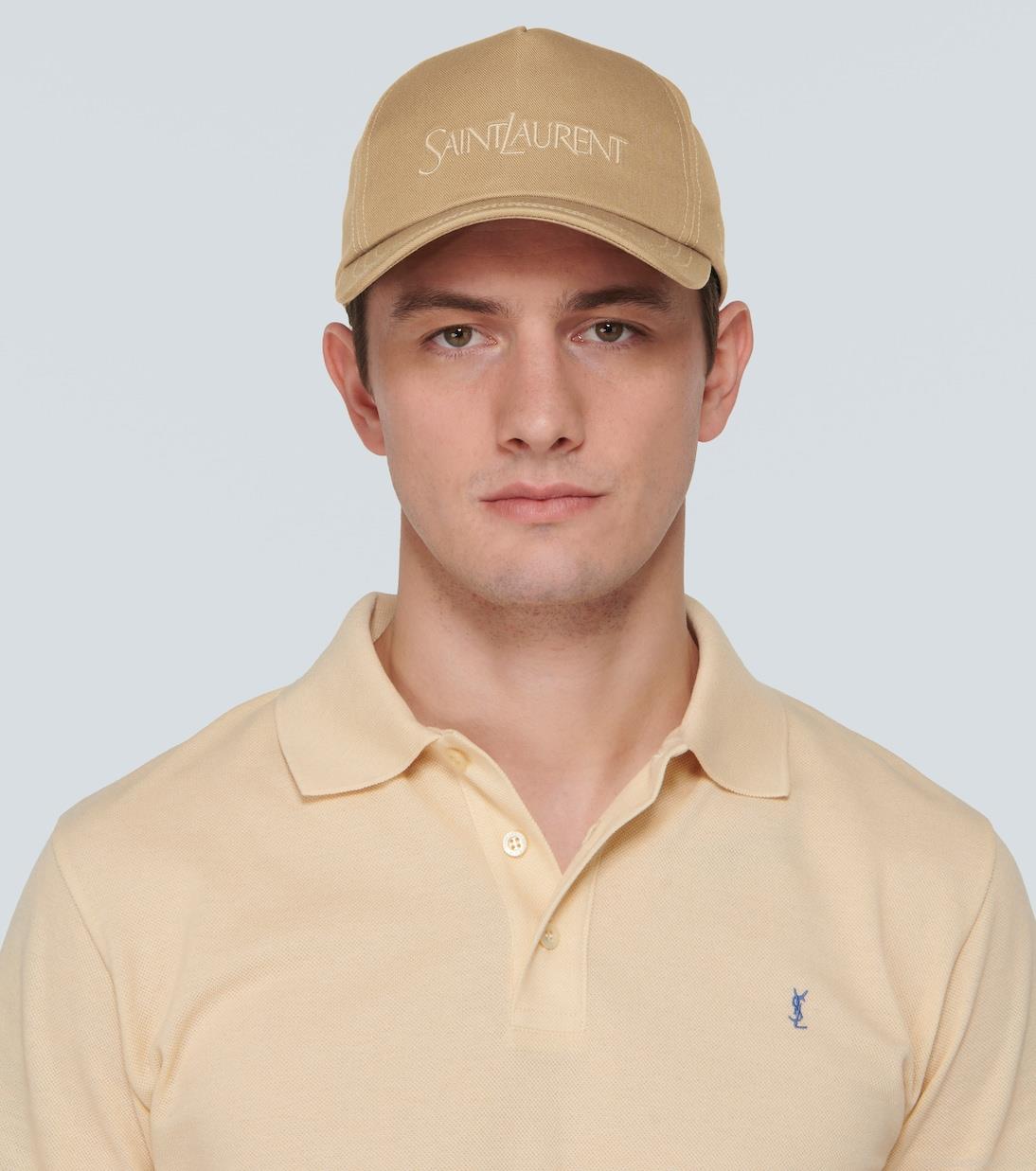 Saint LaurentLogo cotton and linen gabardine baseball cap Saint LaurentLogo cotton and linen gabardine baseball cap