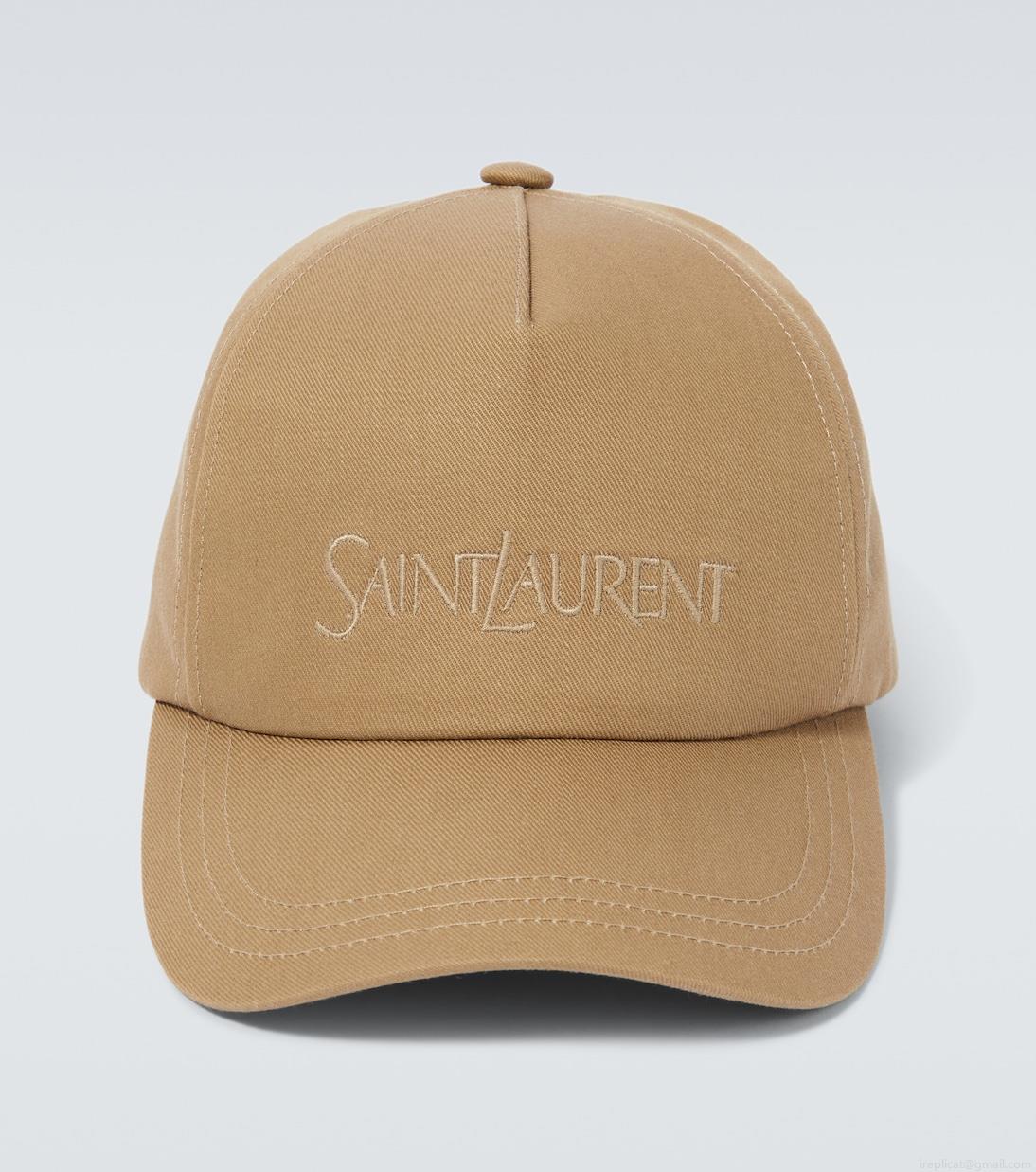 Saint LaurentLogo cotton and linen gabardine baseball cap Saint LaurentLogo cotton and linen gabardine baseball cap