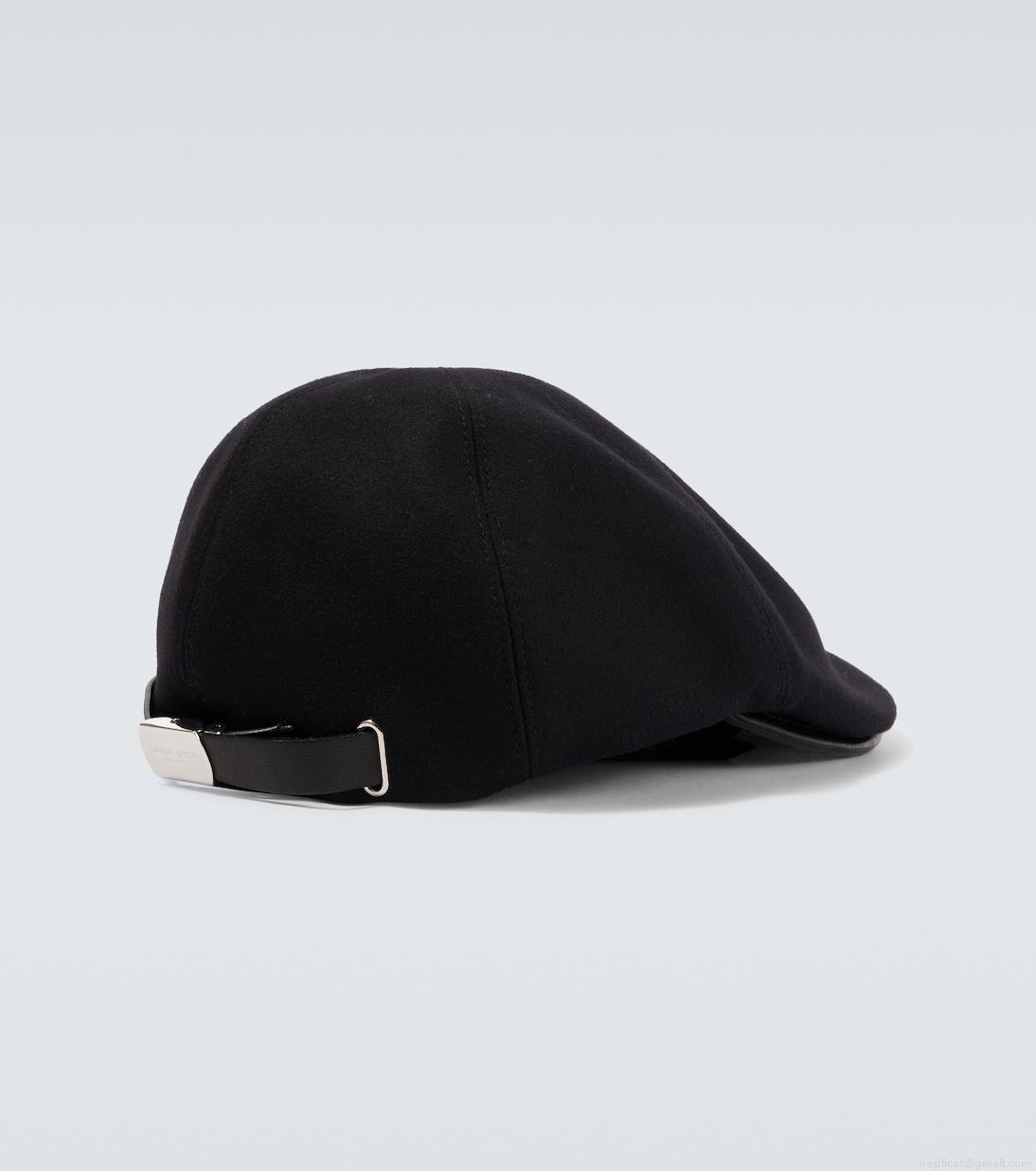 Giorgio ArmaniWool and cashmere-blend flat cap Giorgio ArmaniWool and cashmere-blend flat cap