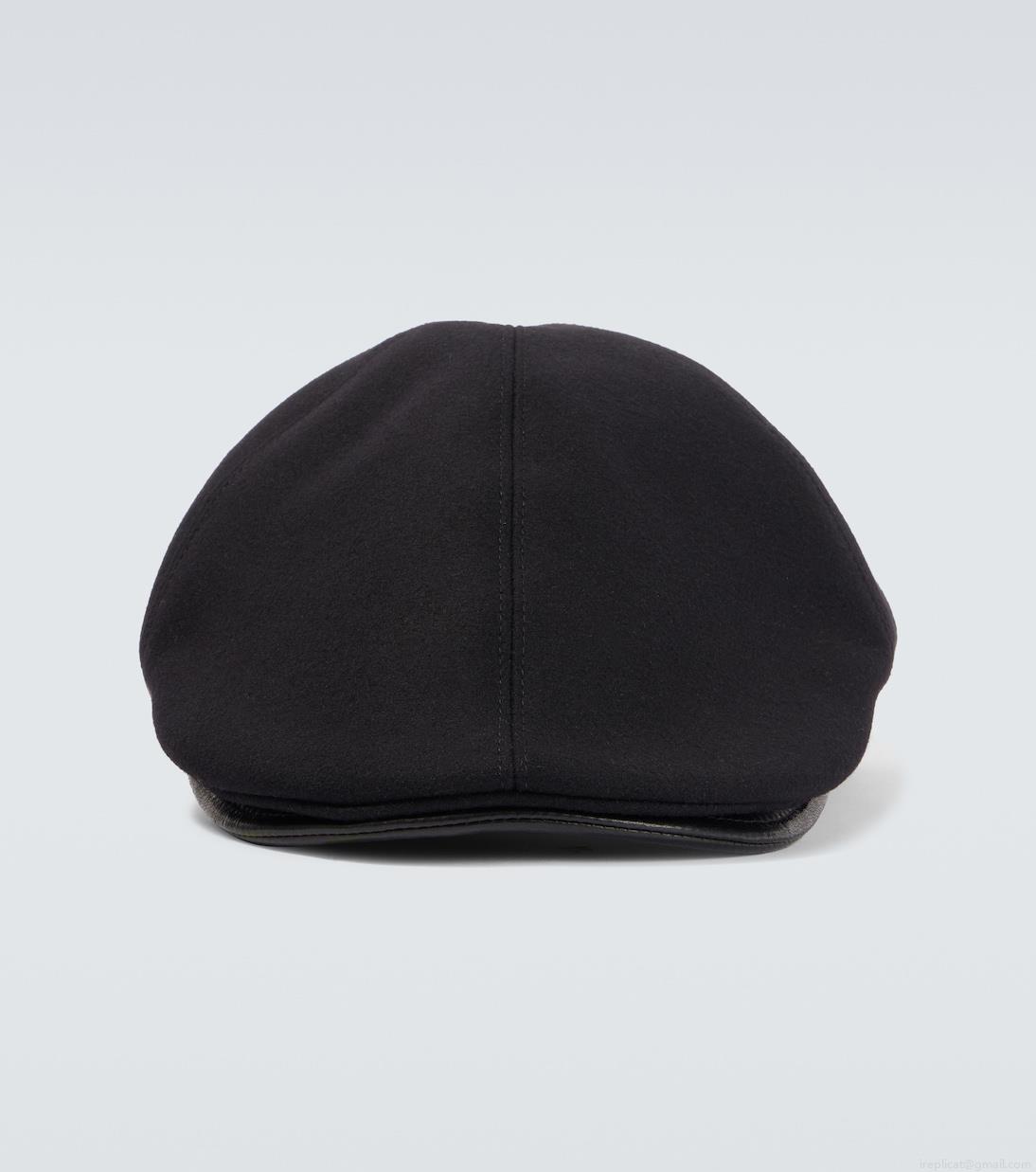 Giorgio ArmaniWool and cashmere-blend flat cap Giorgio ArmaniWool and cashmere-blend flat cap