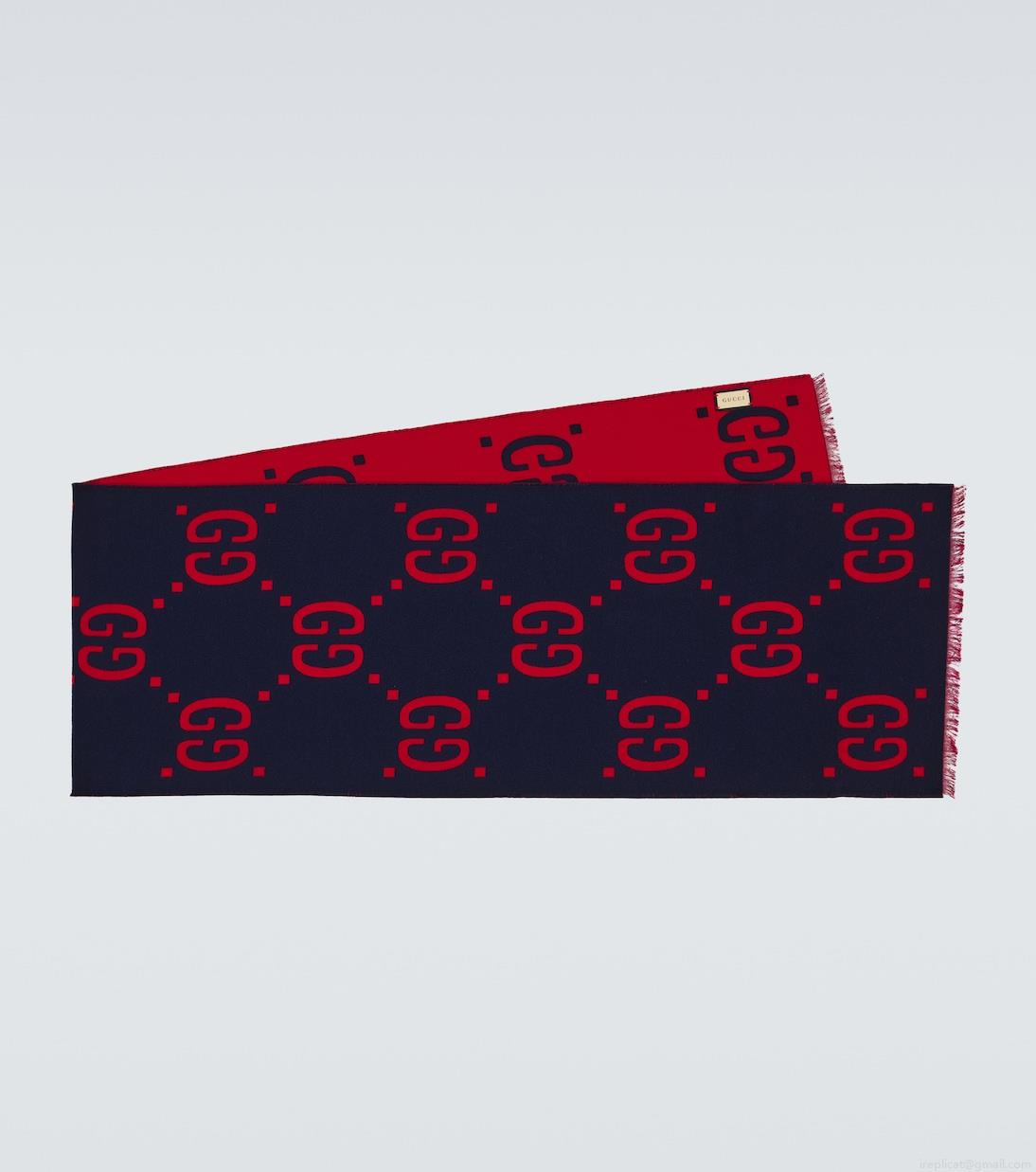 GucciGG jacquard wool-silk scarf GucciGG jacquard wool-silk scarf