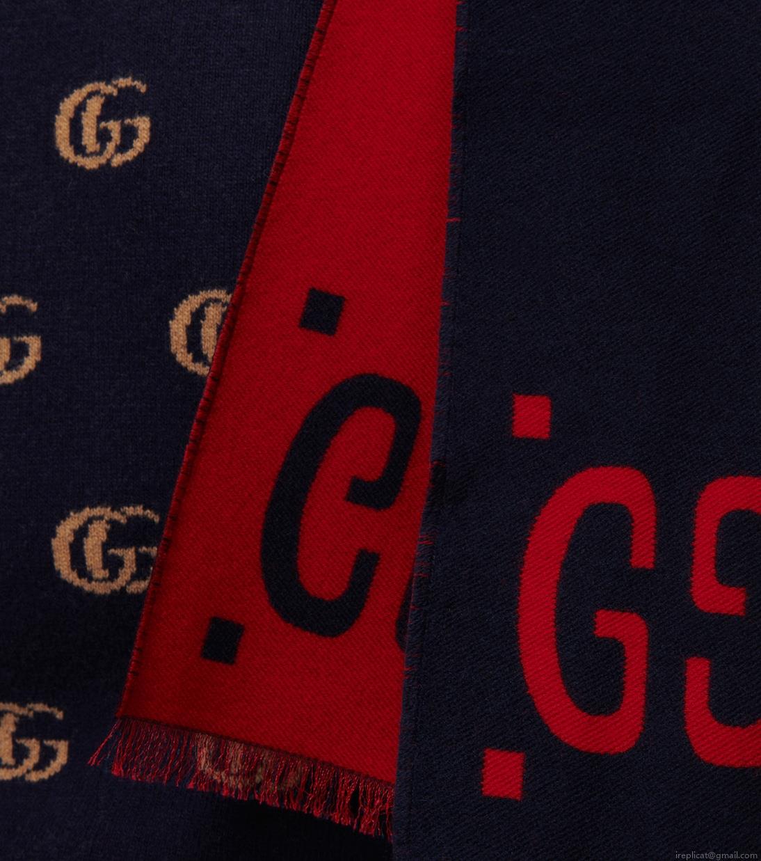 GucciGG jacquard wool-silk scarf GucciGG jacquard wool-silk scarf