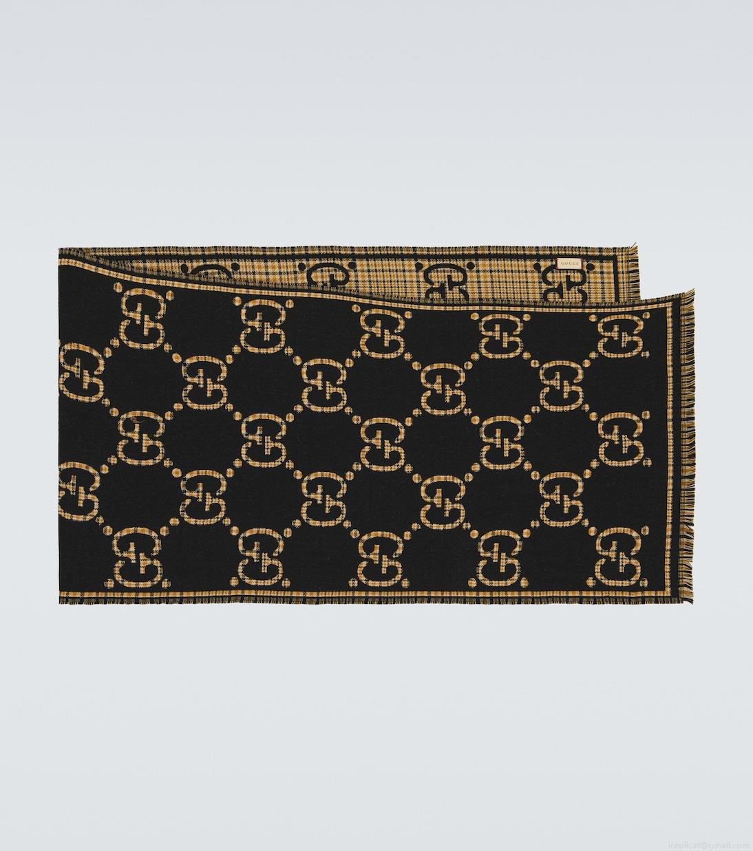 GucciGG wool jacquard scarf GucciGG wool jacquard scarf