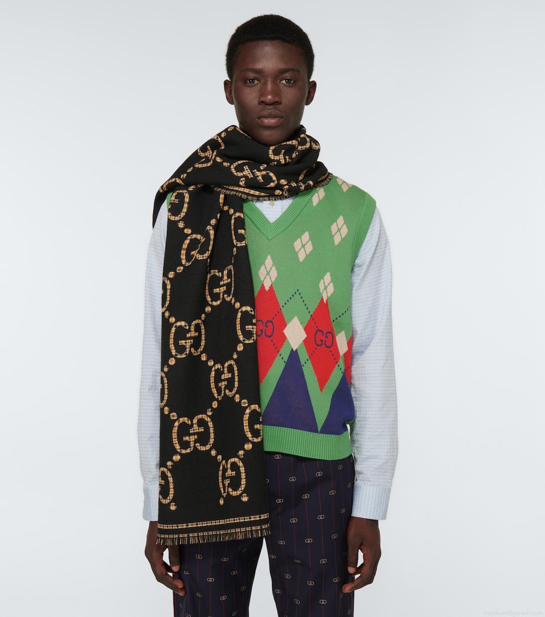 GucciGG wool jacquard scarf GucciGG wool jacquard scarf