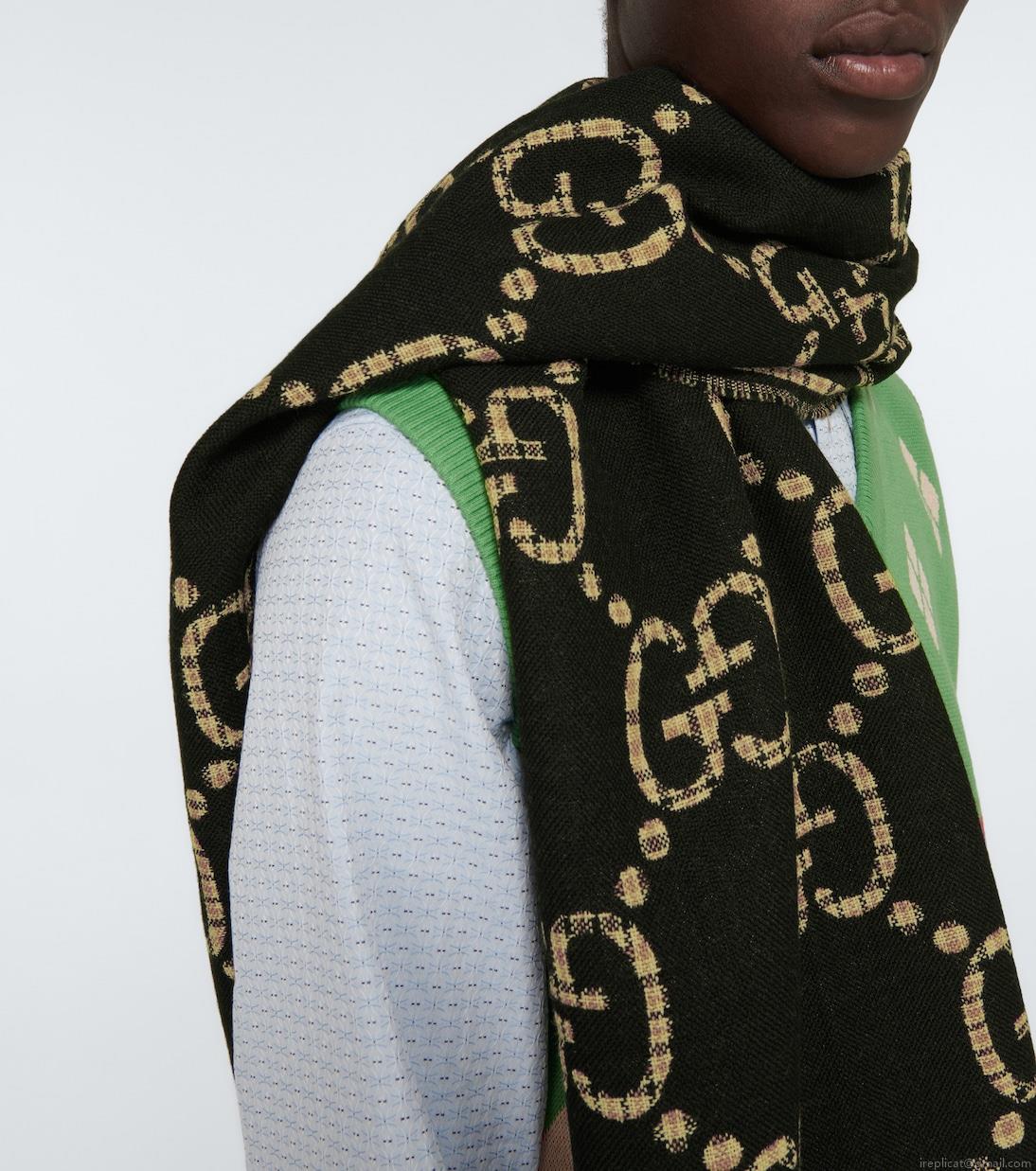 GucciGG wool jacquard scarf GucciGG wool jacquard scarf