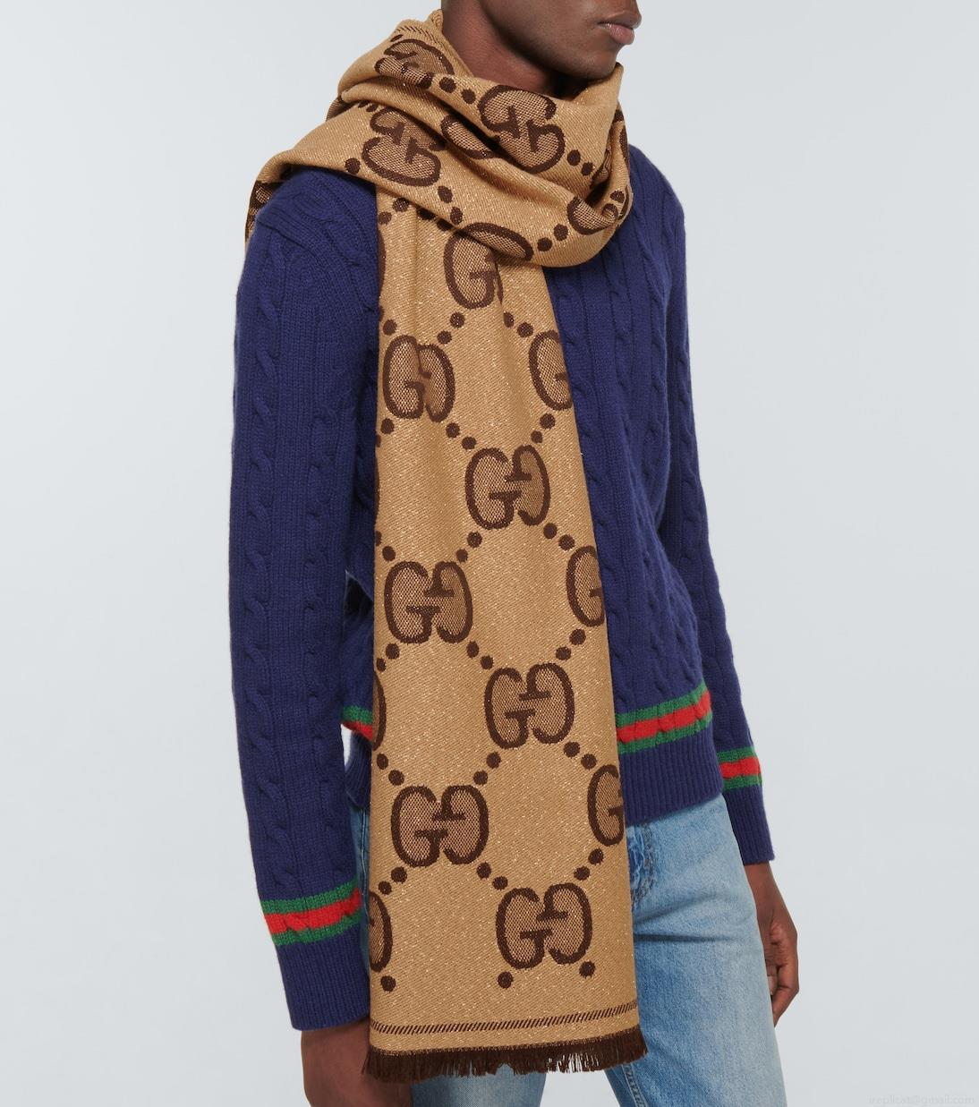 GucciGG wool jacquard scarf GucciGG wool jacquard scarf