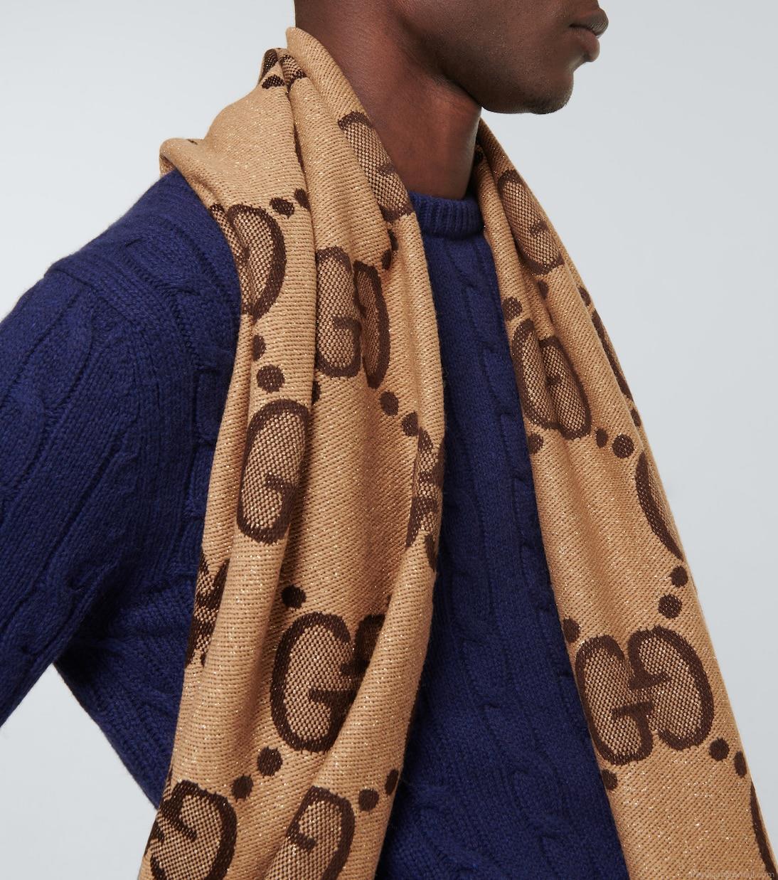 GucciGG wool jacquard scarf GucciGG wool jacquard scarf