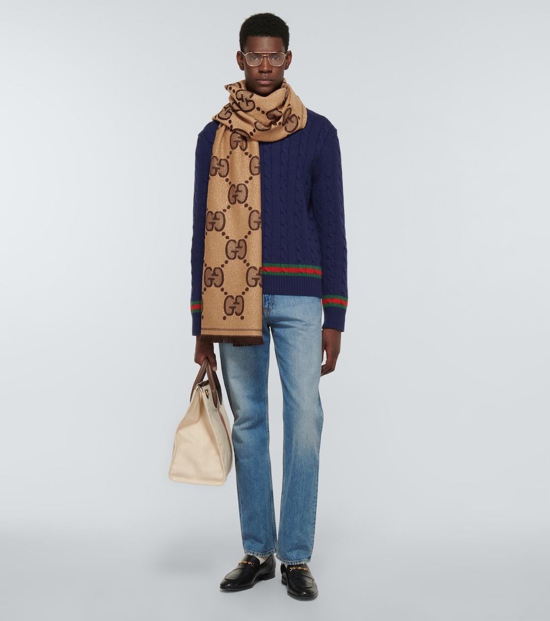 GucciGG wool jacquard scarf GucciGG wool jacquard scarf