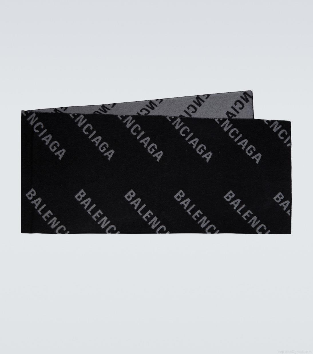 BalenciagaLogo wool scarf BalenciagaLogo wool scarf