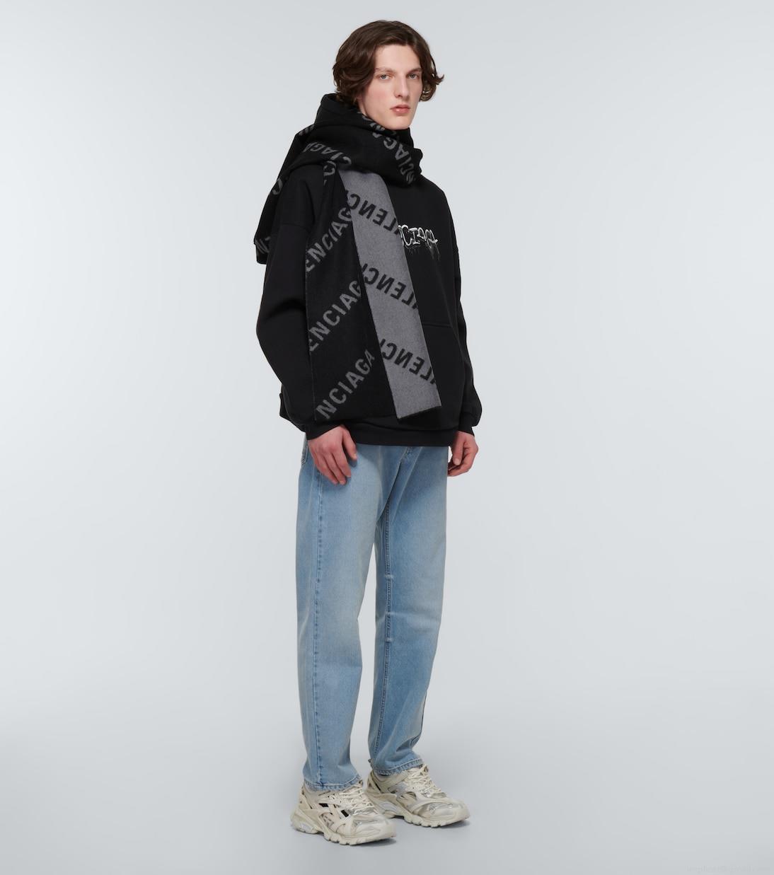 BalenciagaLogo wool scarf BalenciagaLogo wool scarf