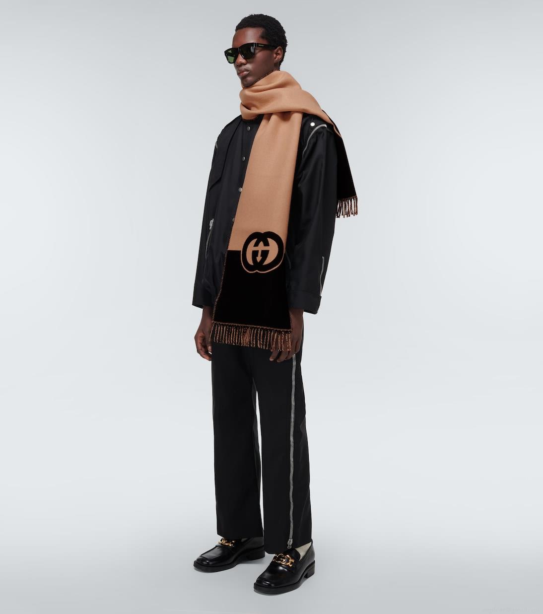 GucciInterlocking G wool and cashmere scarf GucciInterlocking G wool and cashmere scarf