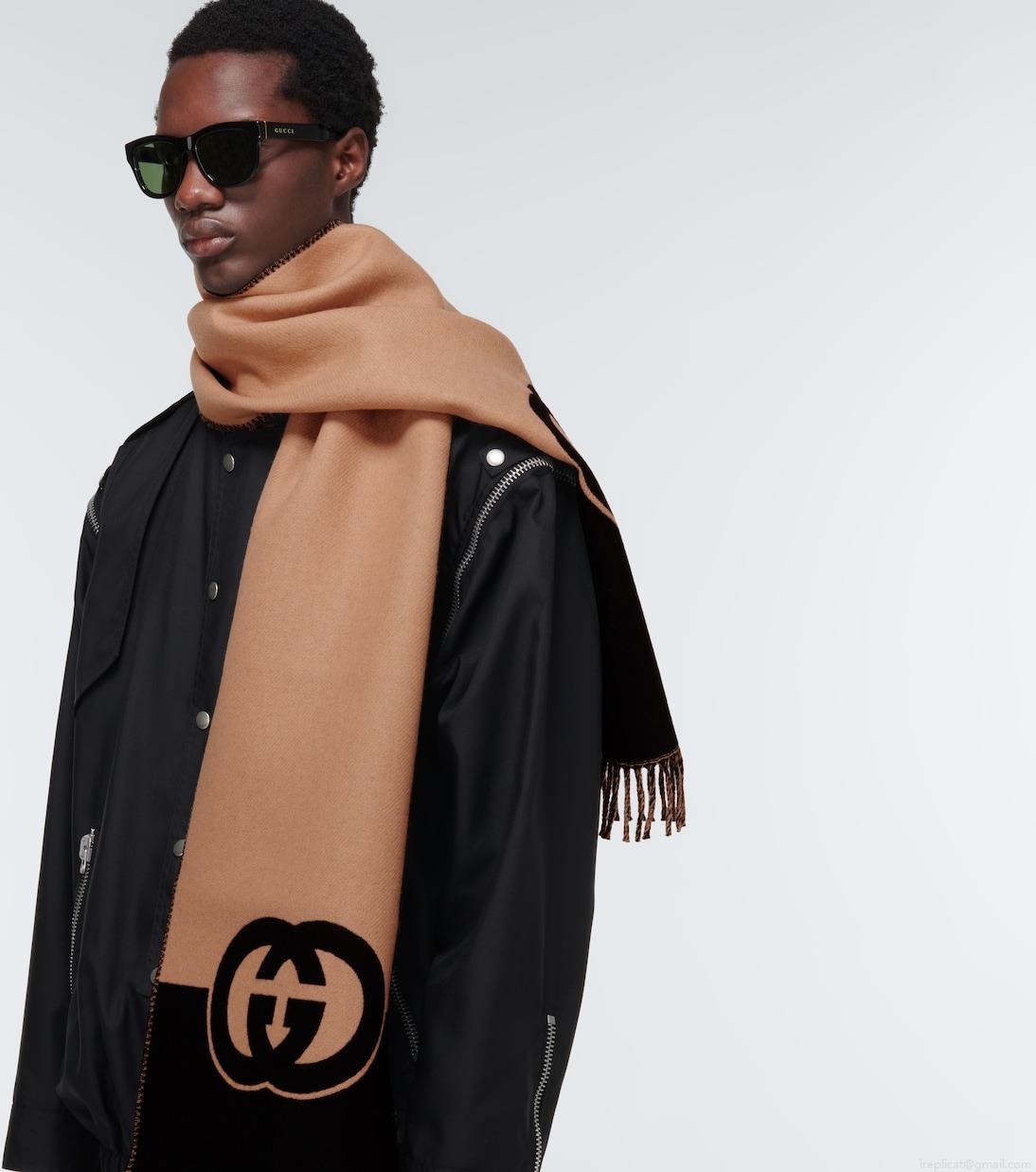 GucciInterlocking G wool and cashmere scarf GucciInterlocking G wool and cashmere scarf