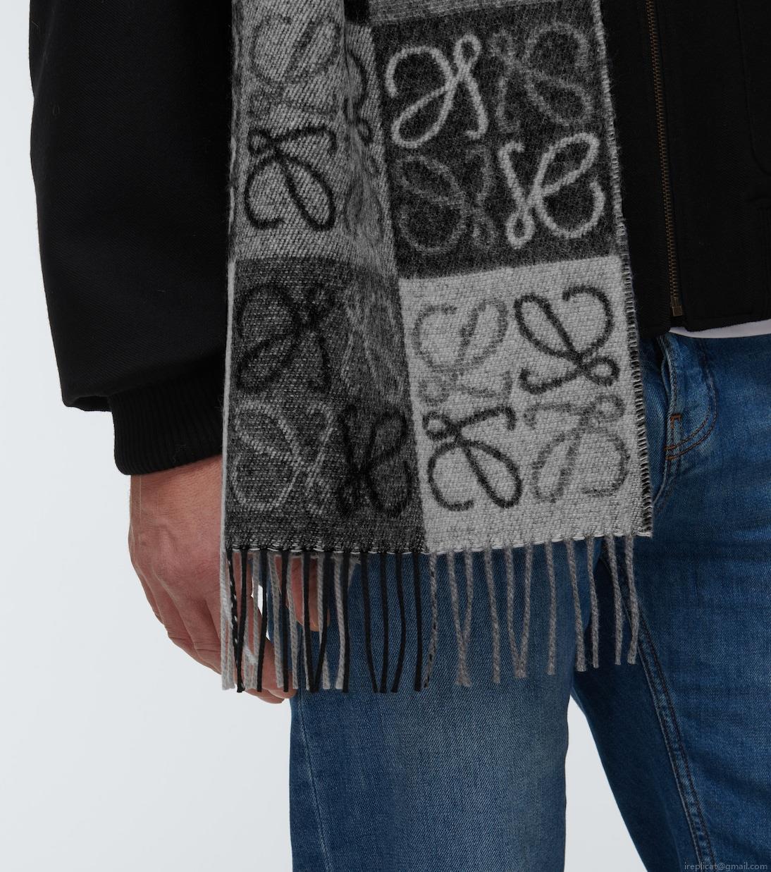LoeweAnagram wool and cashmere scarf LoeweAnagram wool and cashmere scarf