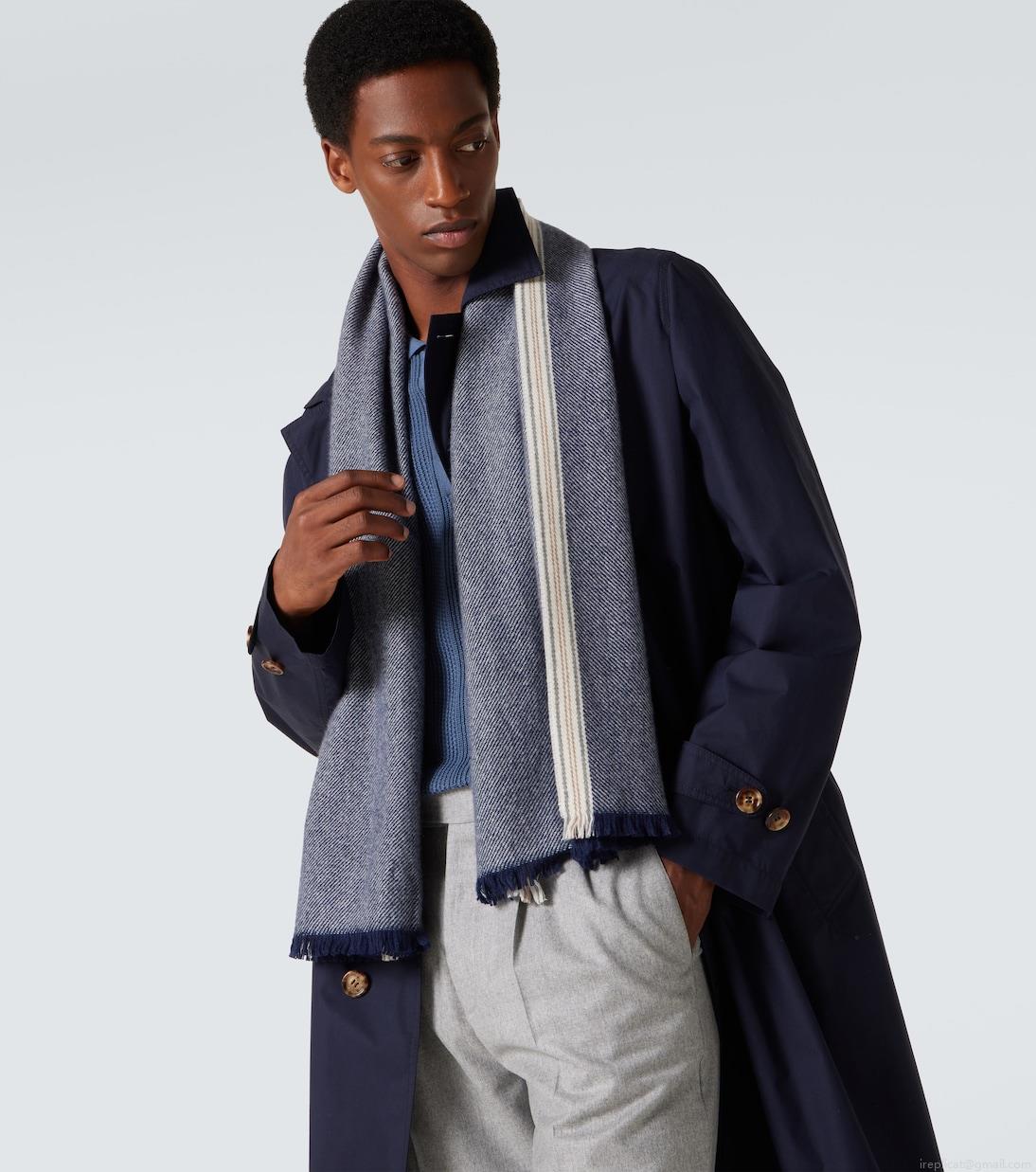 Brunello CucinelliStriped cashmere scarf Brunello CucinelliStriped cashmere scarf