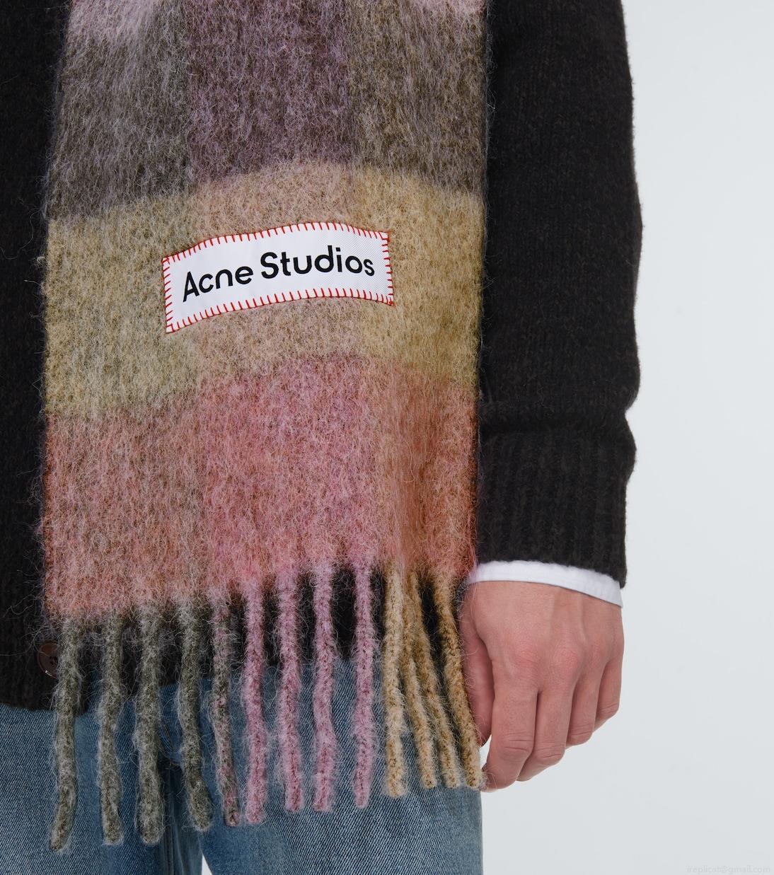 Acne StudiosChecked wool-blend scarf Acne StudiosChecked wool-blend scarf
