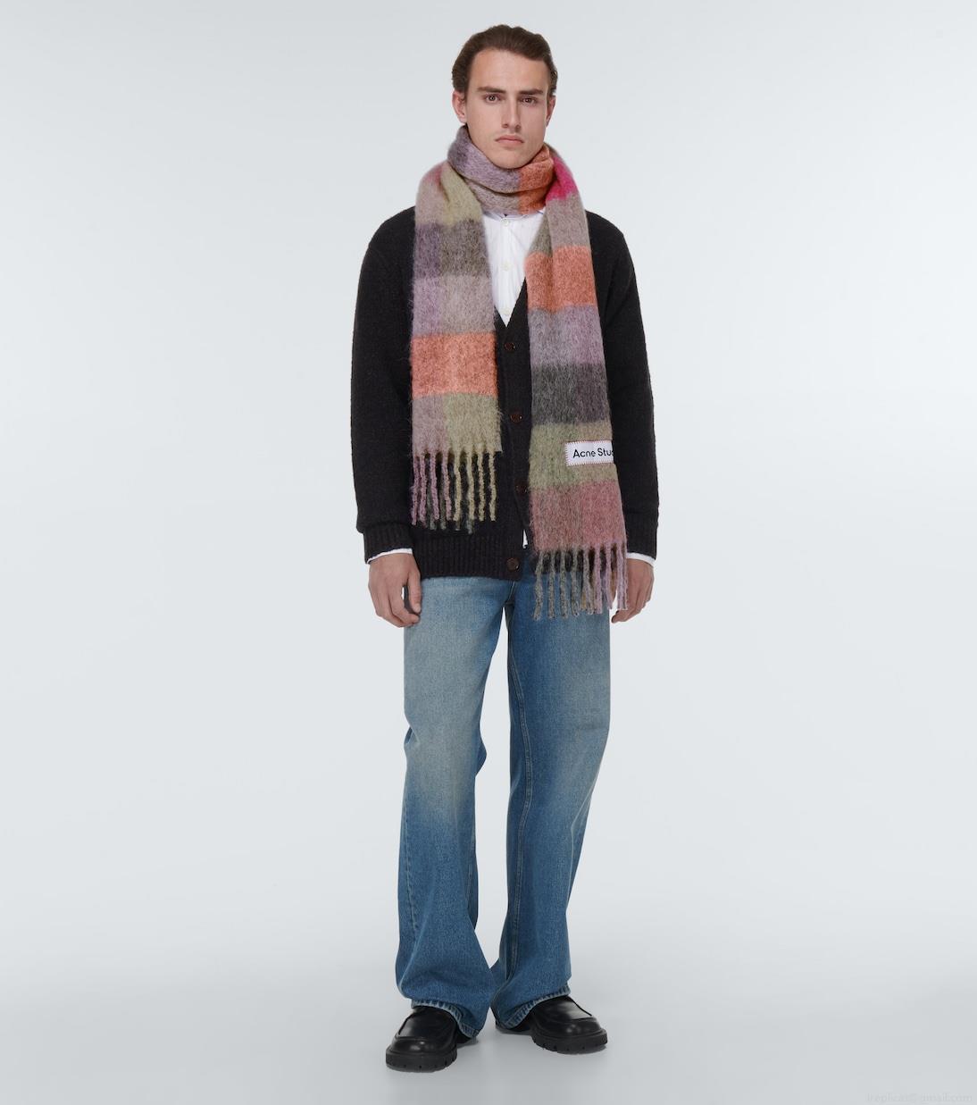 Acne StudiosChecked wool-blend scarf Acne StudiosChecked wool-blend scarf