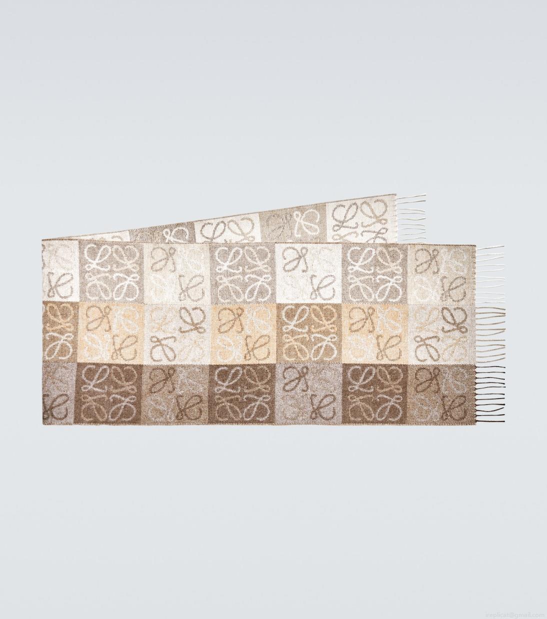 LoeweAnagram wool and cashmere scarf LoeweAnagram wool and cashmere scarf
