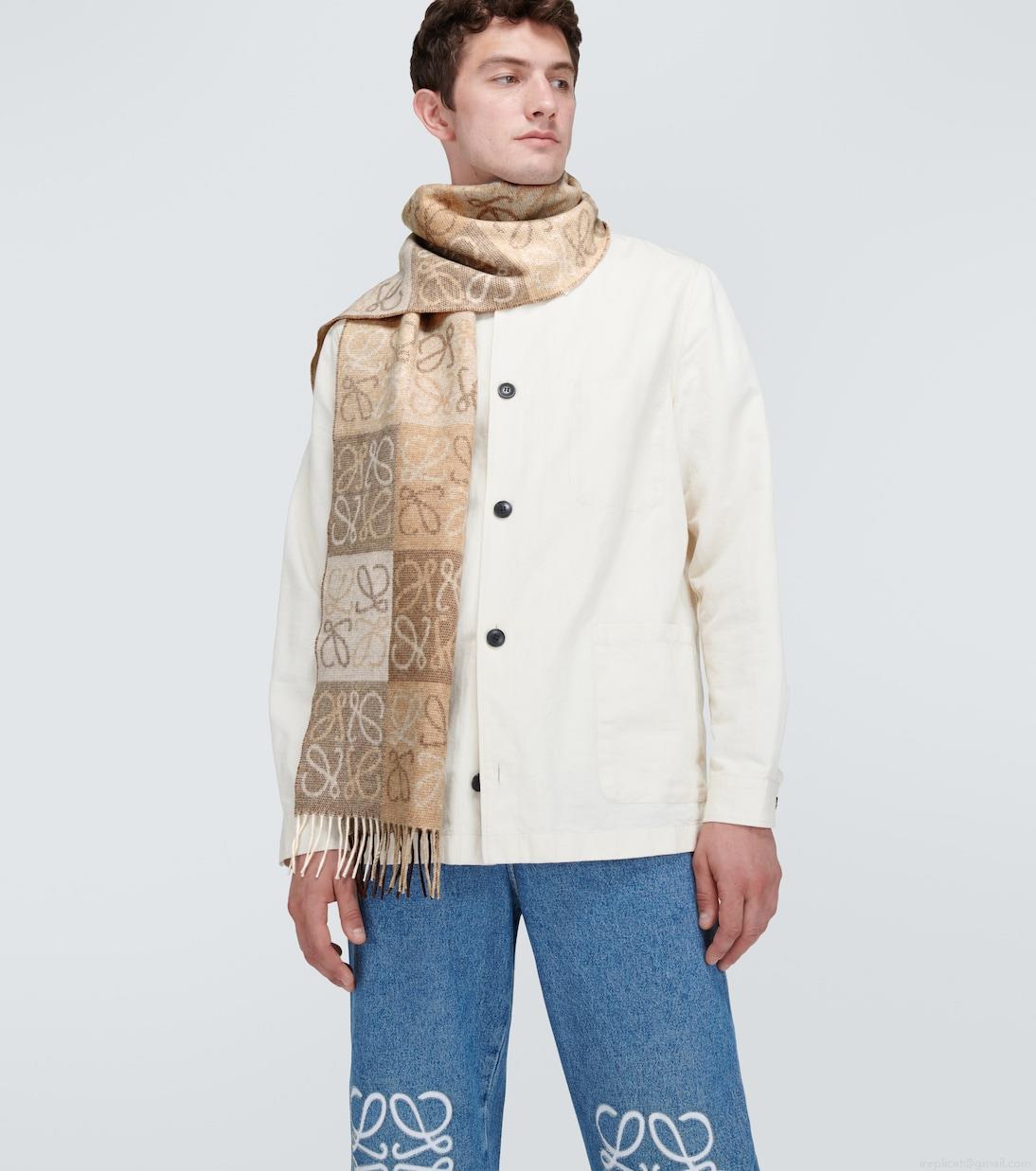 LoeweAnagram wool and cashmere scarf LoeweAnagram wool and cashmere scarf