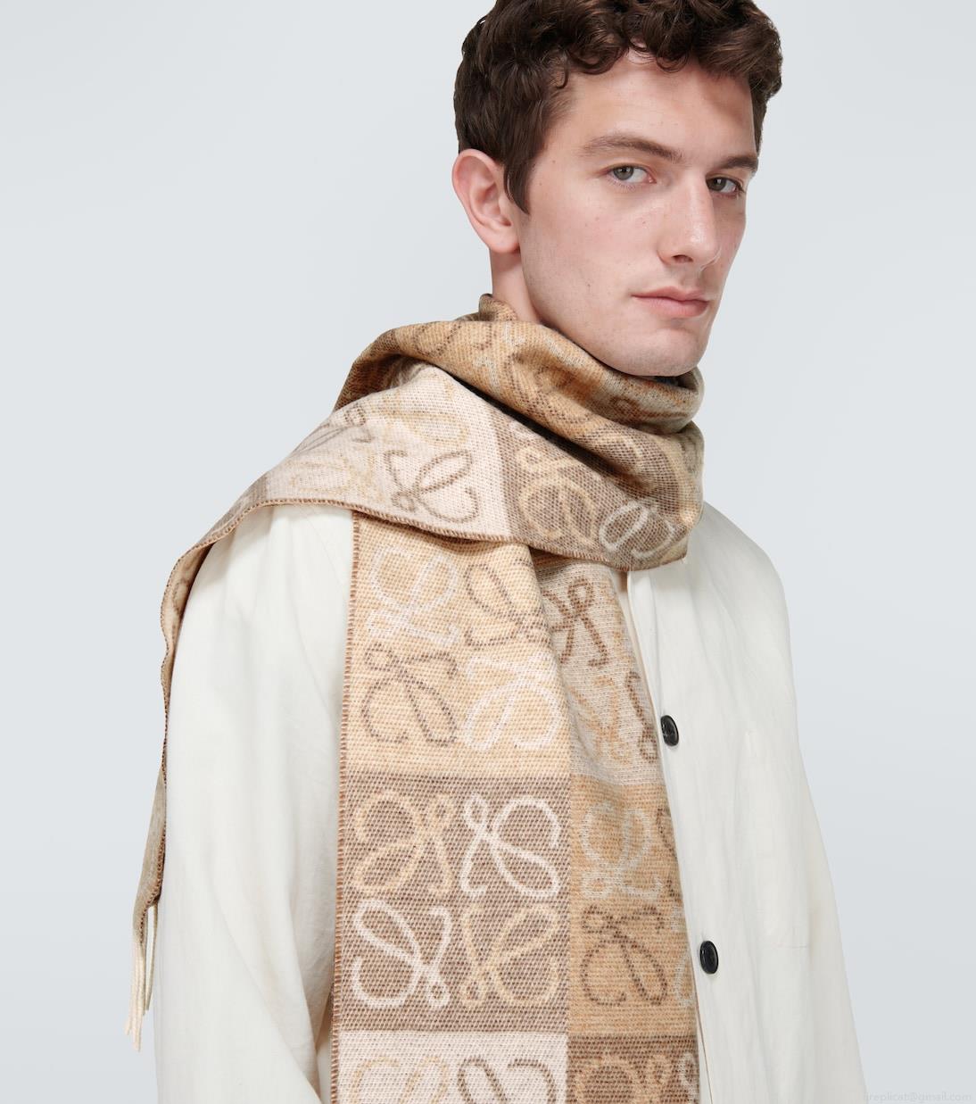 LoeweAnagram wool and cashmere scarf LoeweAnagram wool and cashmere scarf