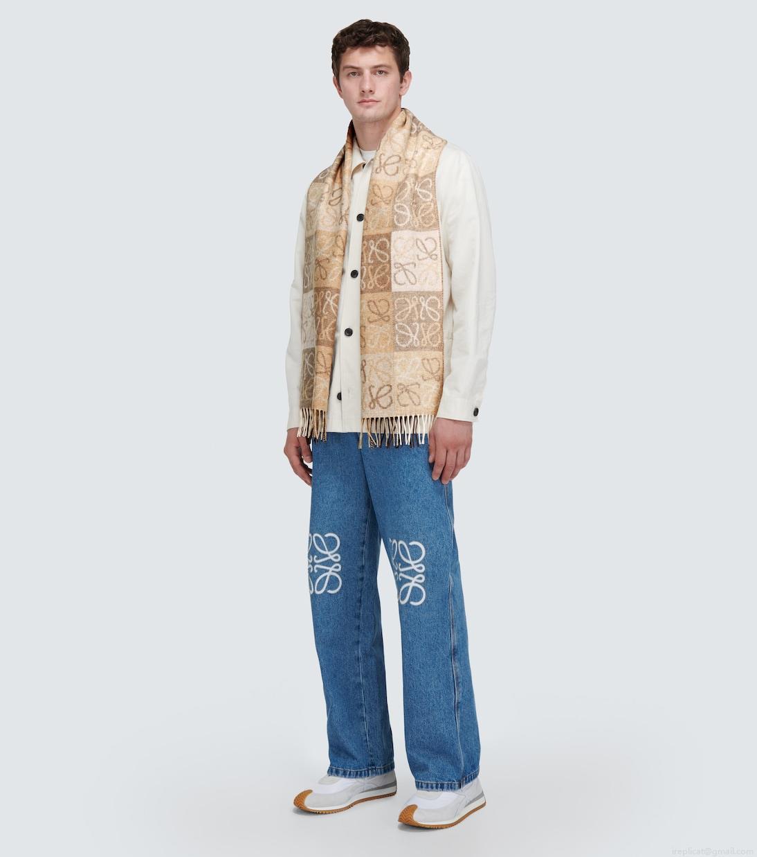 LoeweAnagram wool and cashmere scarf LoeweAnagram wool and cashmere scarf