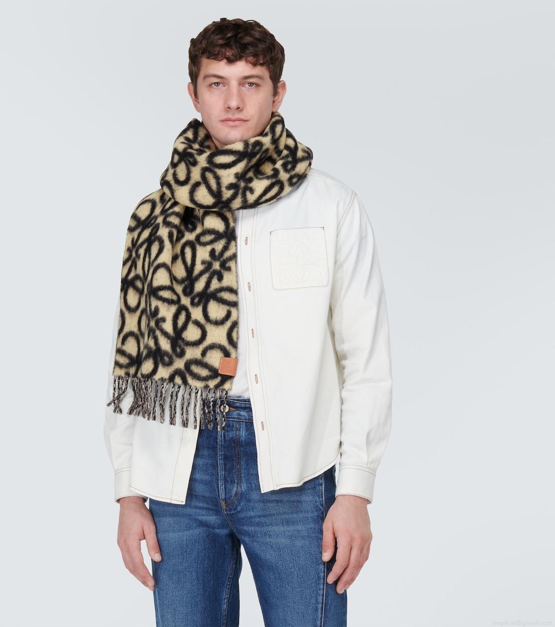 LoeweAnagram alpaca and wool-blend scarf LoeweAnagram alpaca and wool-blend scarf