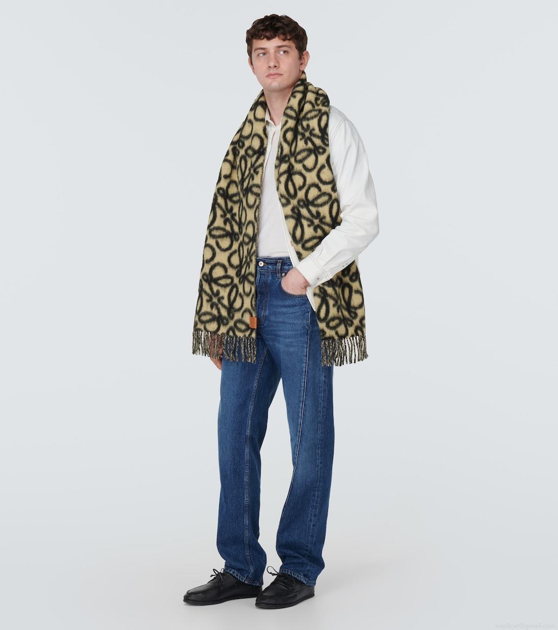 LoeweAnagram alpaca and wool-blend scarf LoeweAnagram alpaca and wool-blend scarf