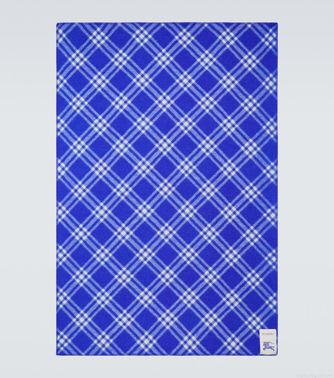 BurberryEquestrian Knight checked wool scarf BurberryEquestrian Knight checked wool scarf