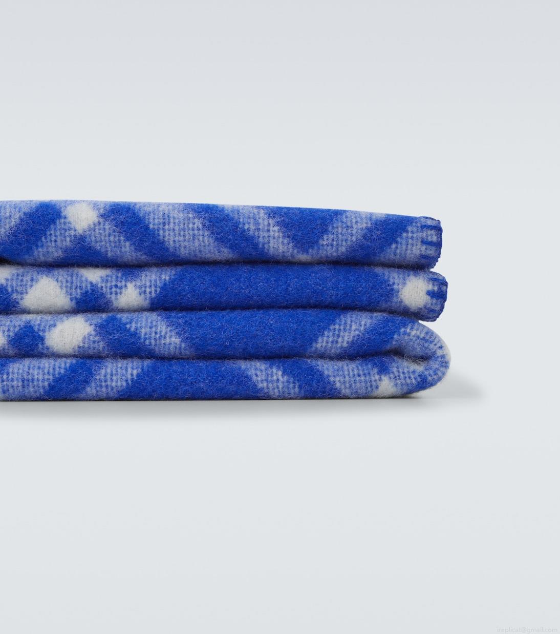 BurberryEquestrian Knight checked wool scarf BurberryEquestrian Knight checked wool scarf