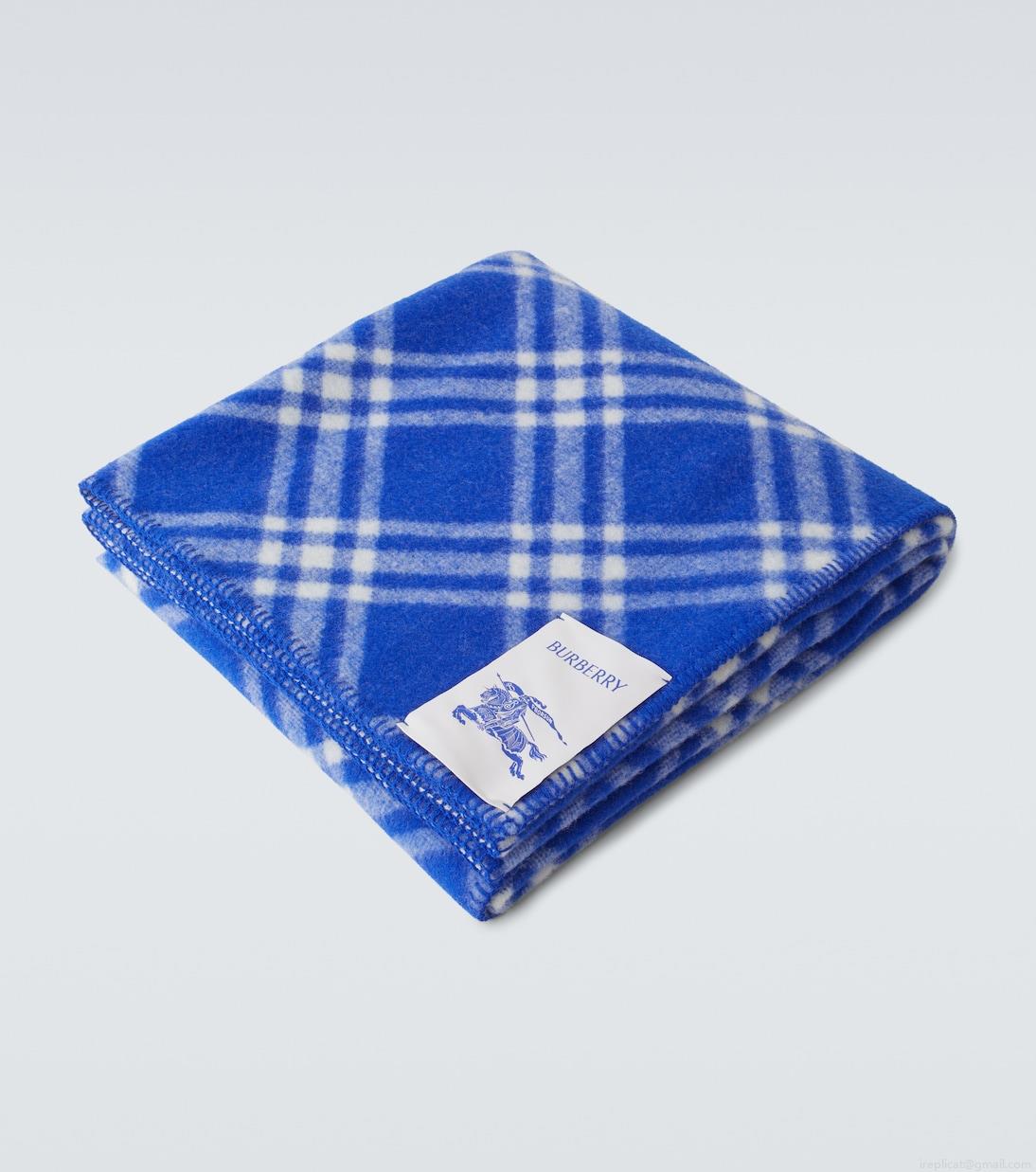 BurberryEquestrian Knight checked wool scarf BurberryEquestrian Knight checked wool scarf